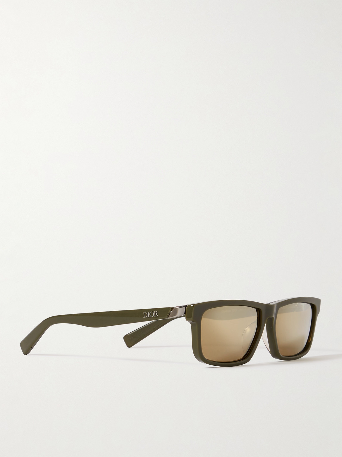 Dior Ider S2u Rectangle-frame Acetate Mirrored Sunglasses In Green