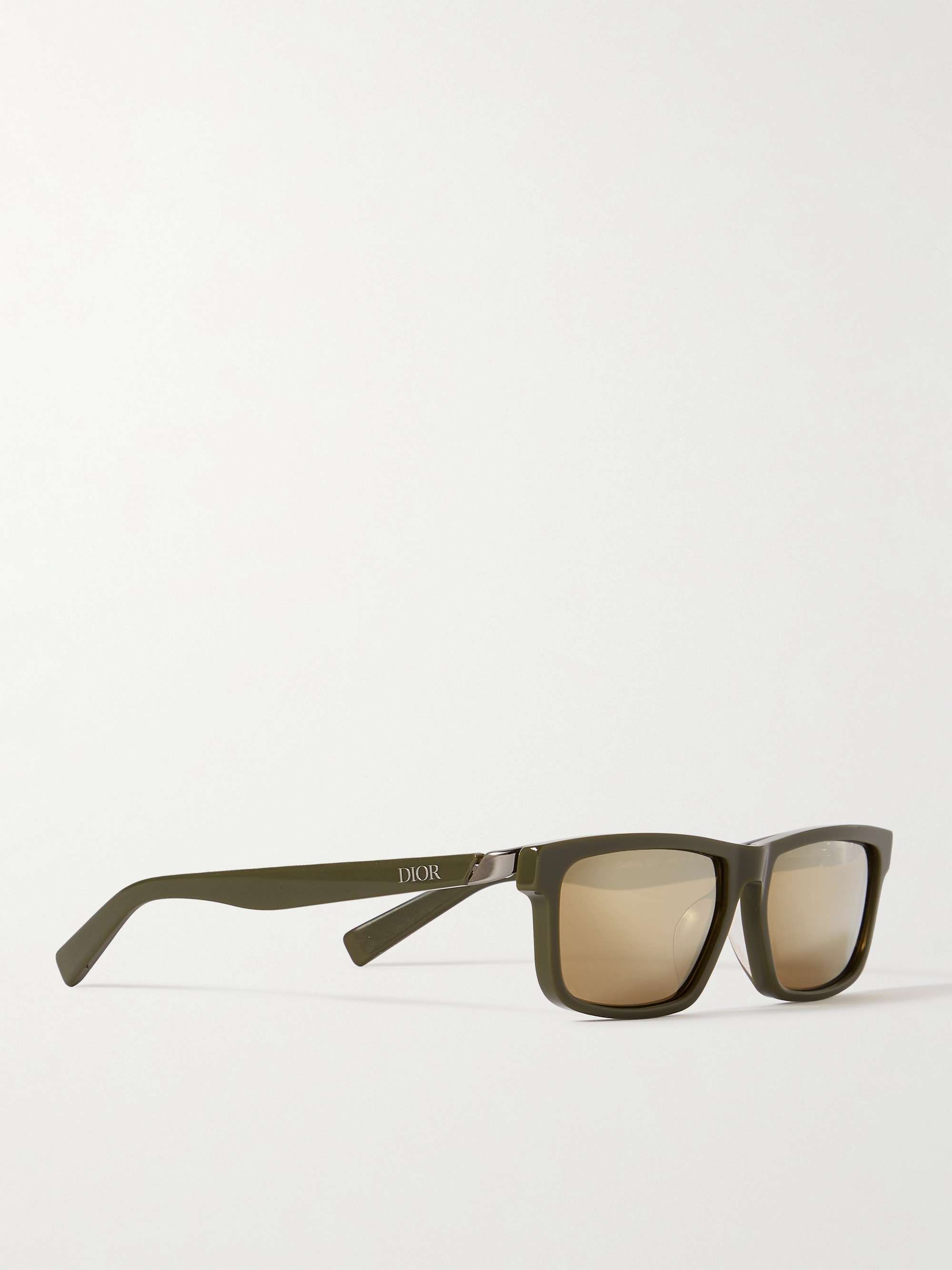 DIOR EYEWEAR DioRider S2U Rectangle-Frame Acetate Mirrored Sunglasses