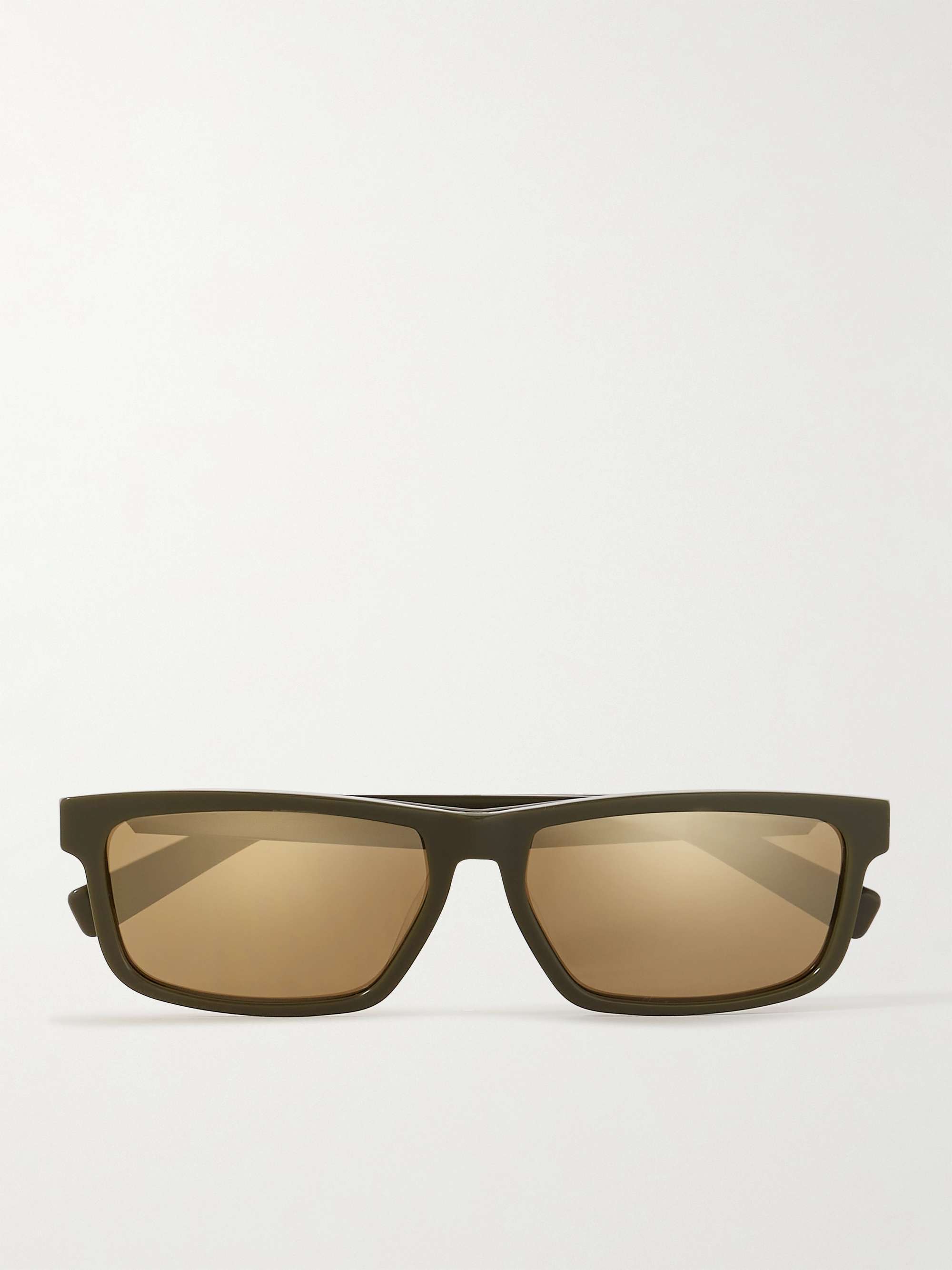 DioRider S2U Rectangle-Frame Acetate Mirrored Sunglasses