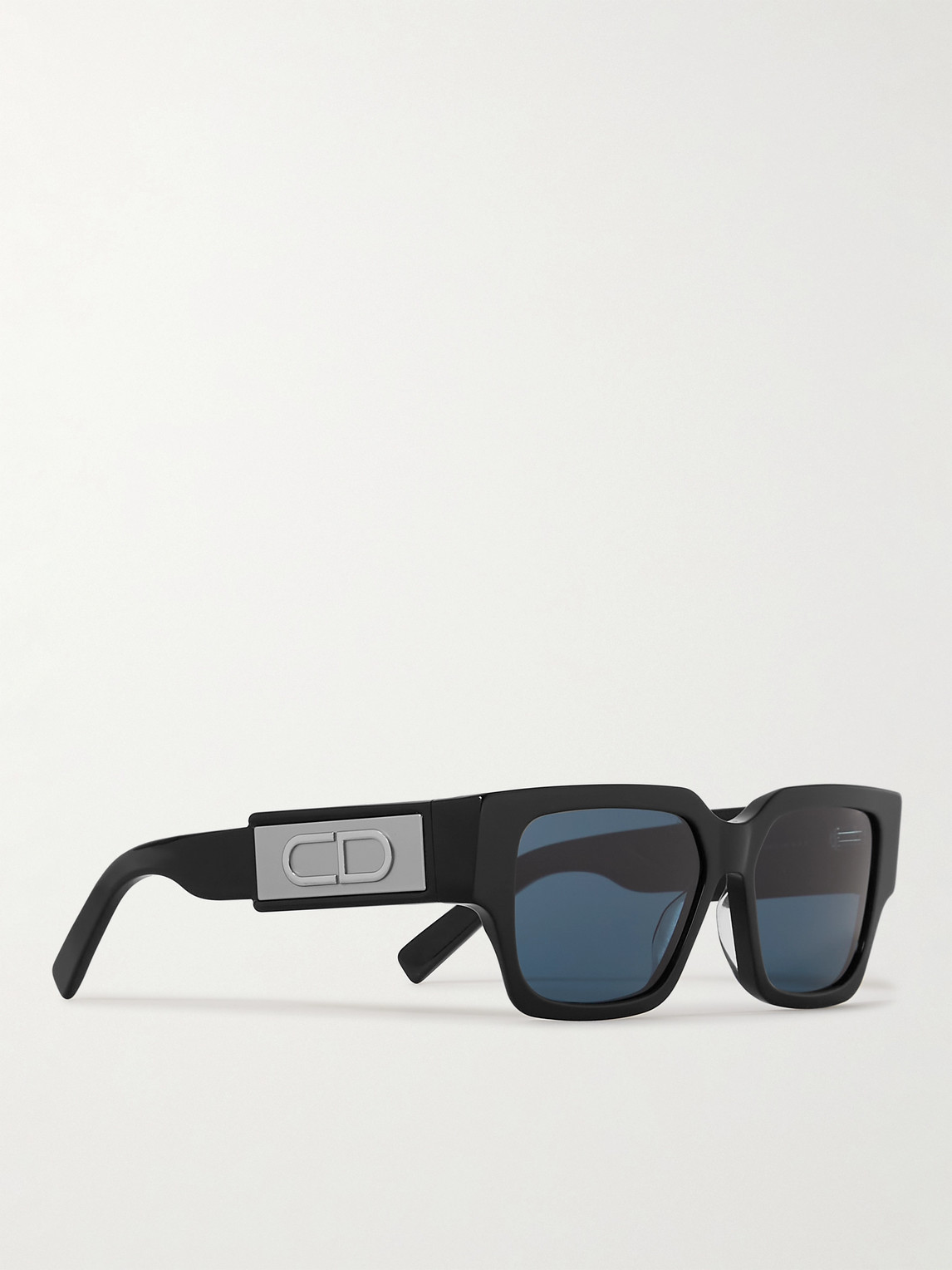 Dior Cd Su Square-frame Acetate And Silver-tone Sunglasses In Black