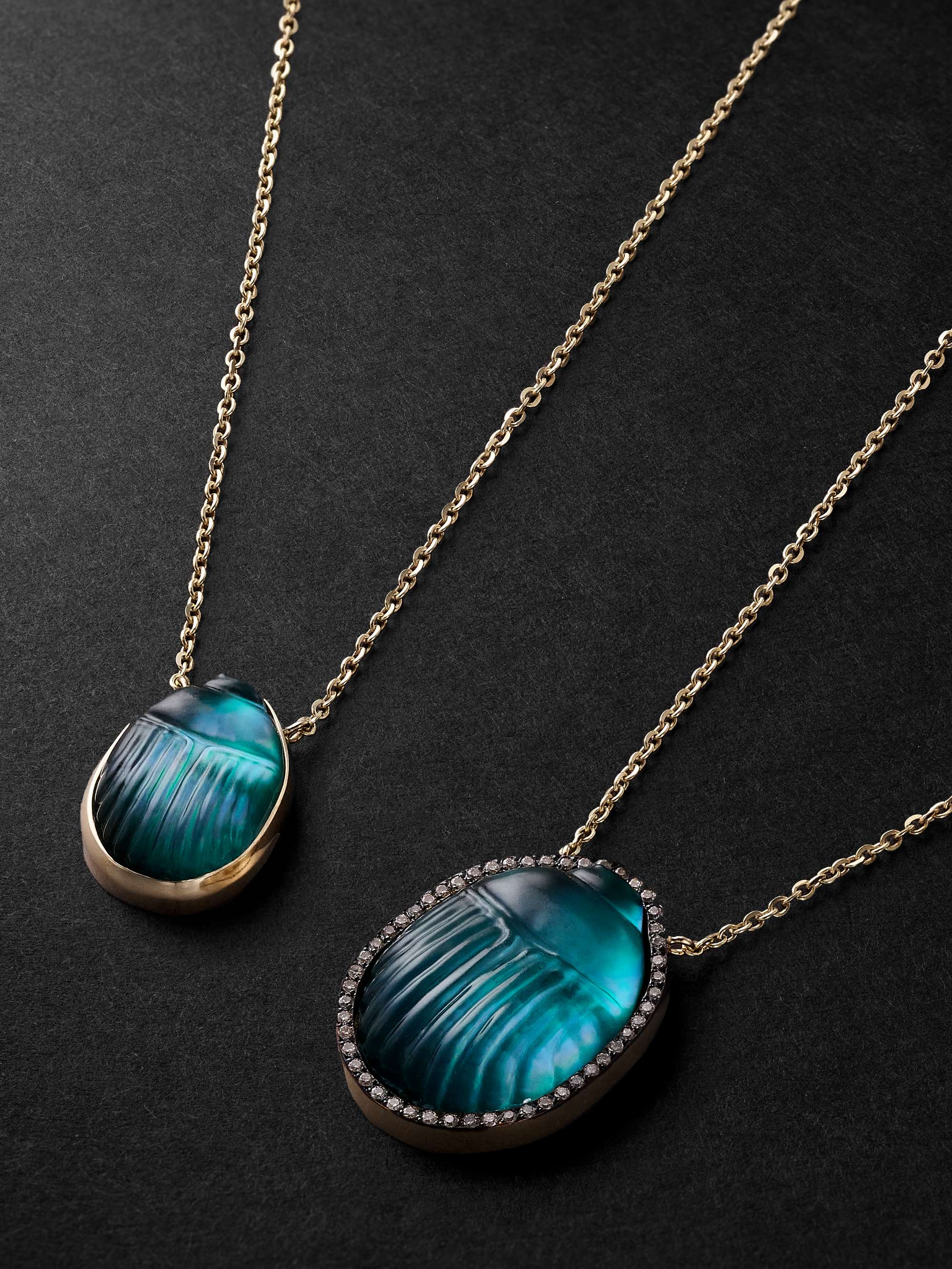 LITO Giada Gold, Chalcedony and Diamond Necklace