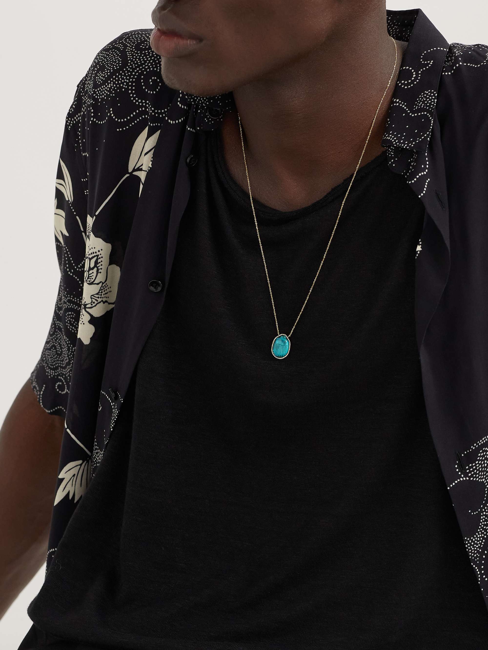 LITO Giada Gold, Chalcedony and Diamond Necklace