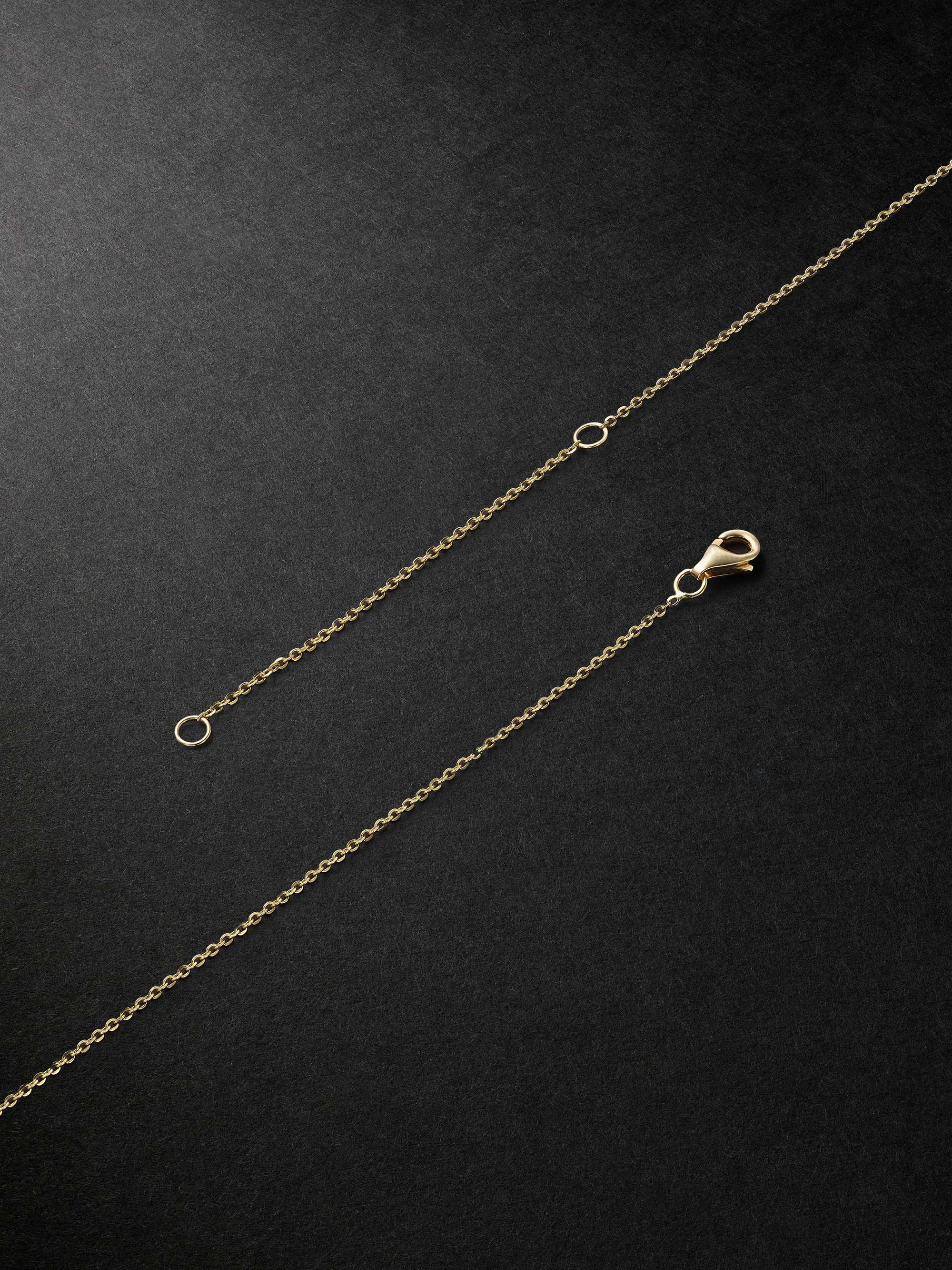 LITO Isida Petit Bleu Gold and Enamel Necklace