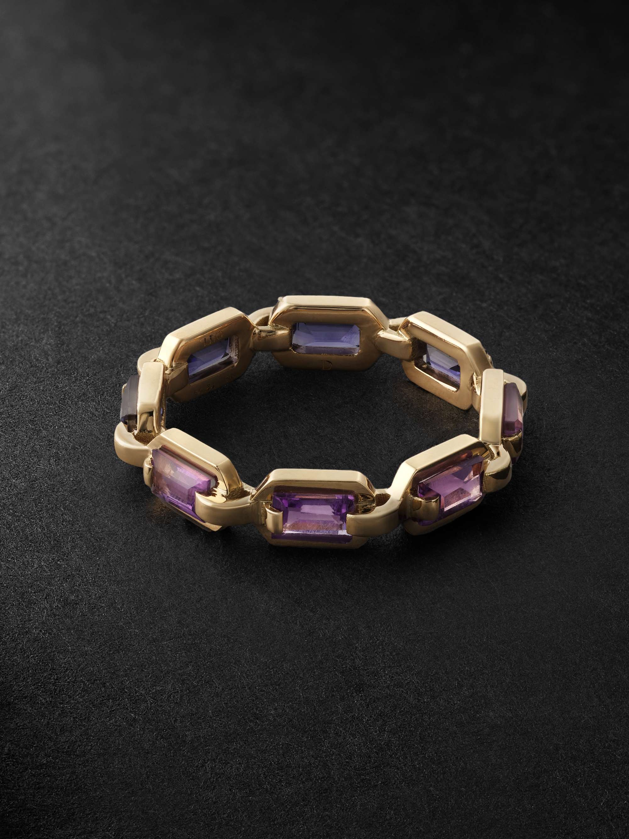 LITO Balance Gold, Iolite and Amethyst Ring