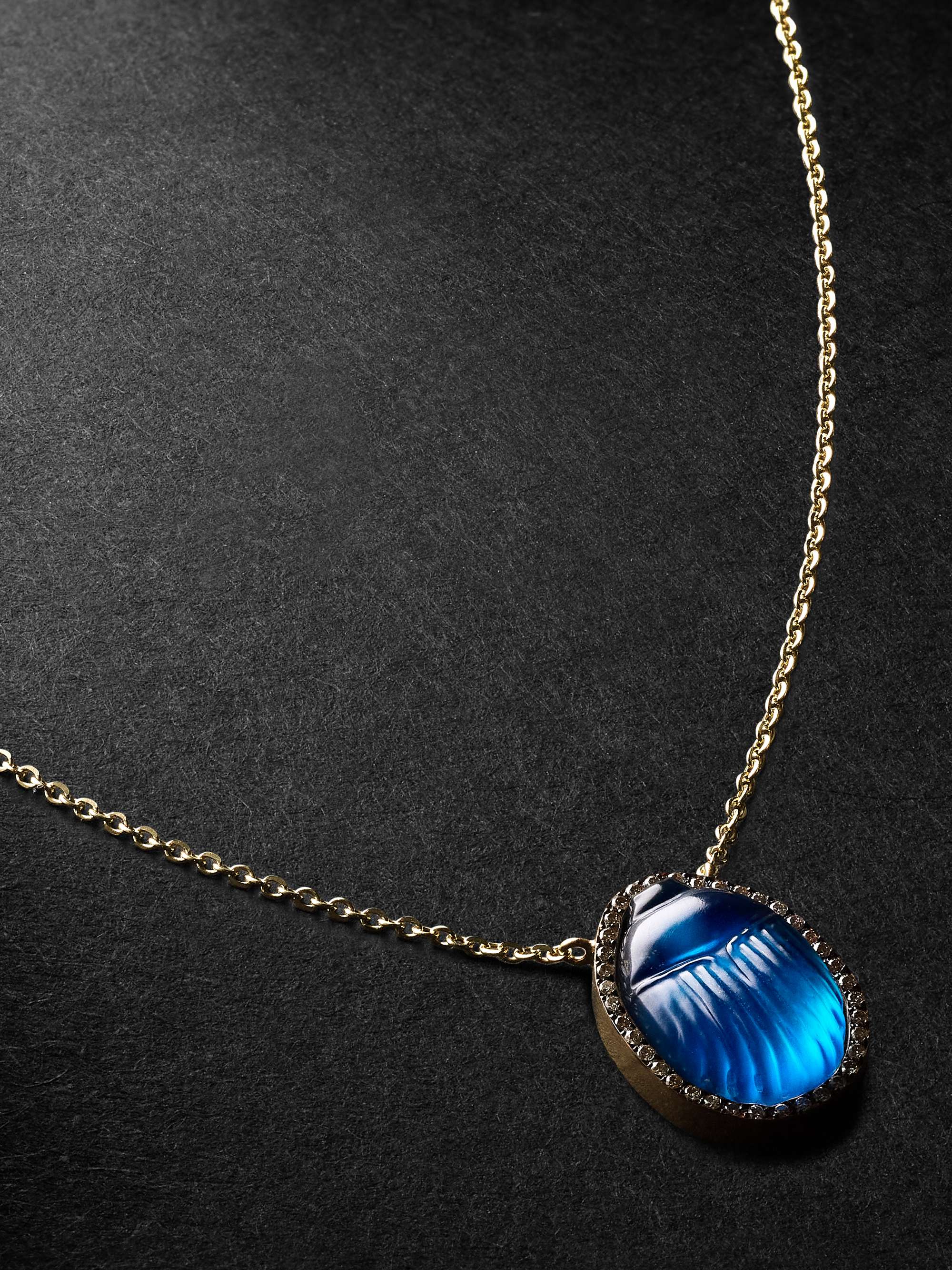 LITO Luna Gold, Chalcedony and Diamond Necklace