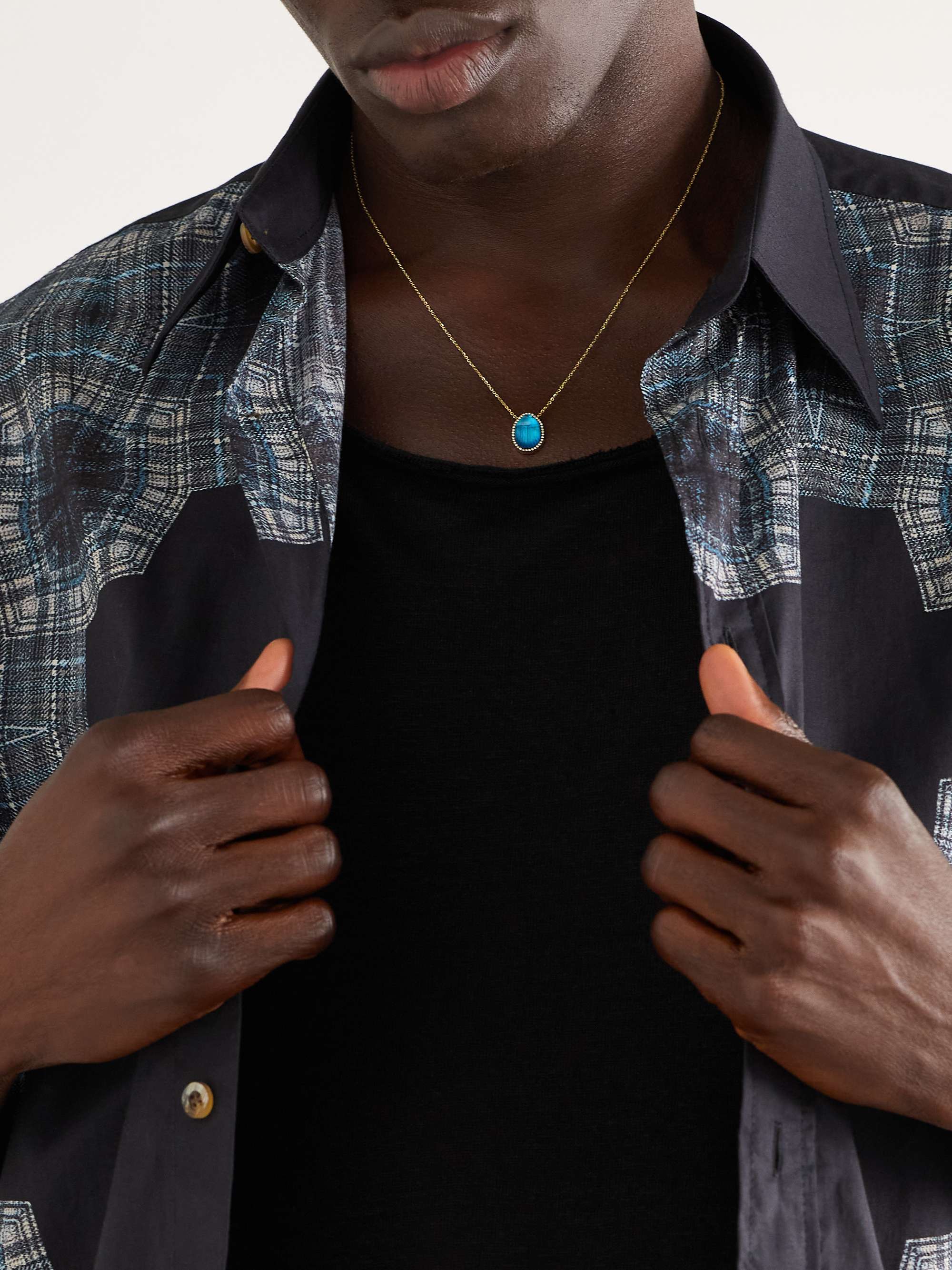 LITO Luna Gold, Chalcedony and Diamond Necklace