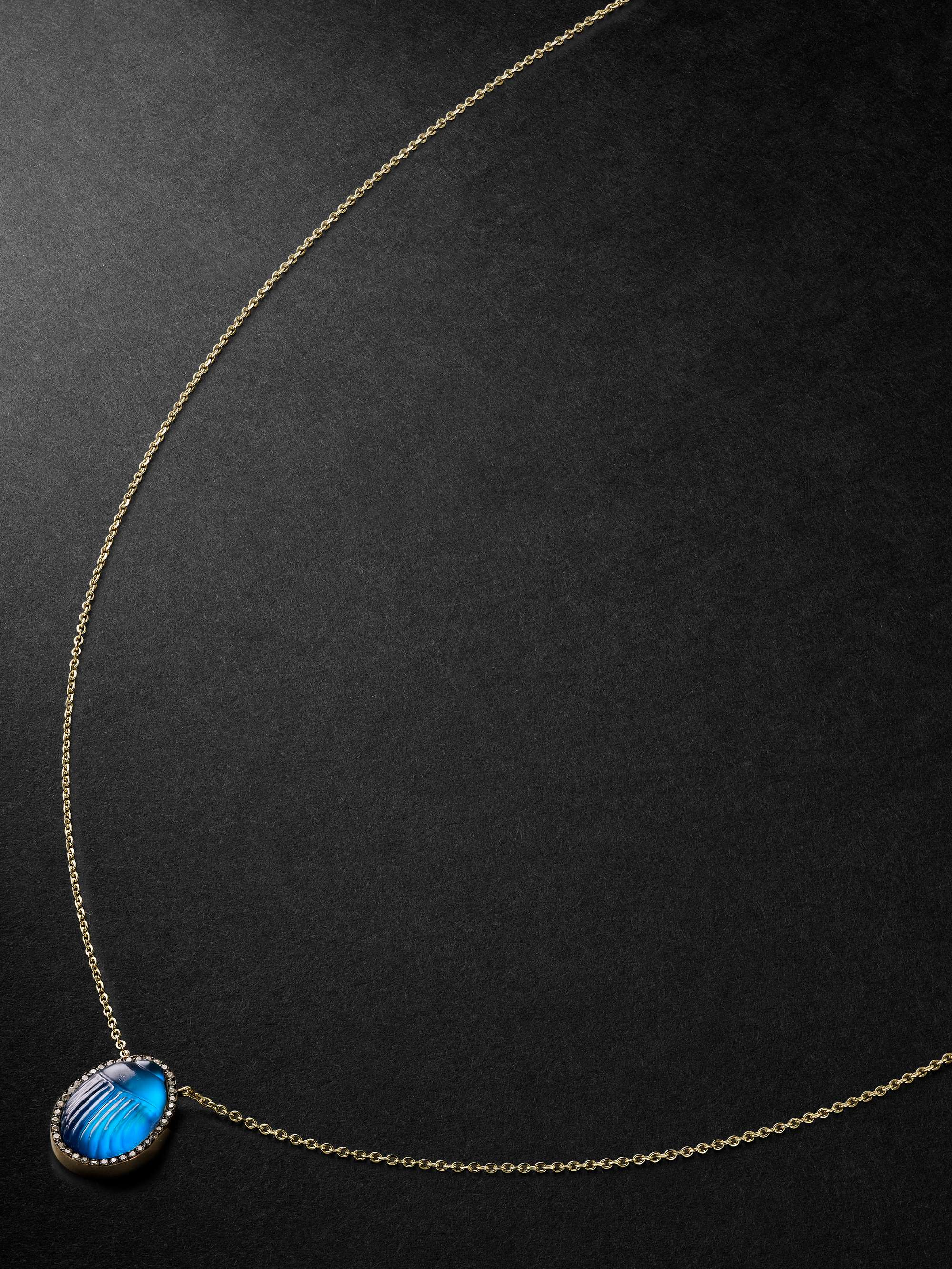 LITO Luna Gold, Chalcedony and Diamond Necklace