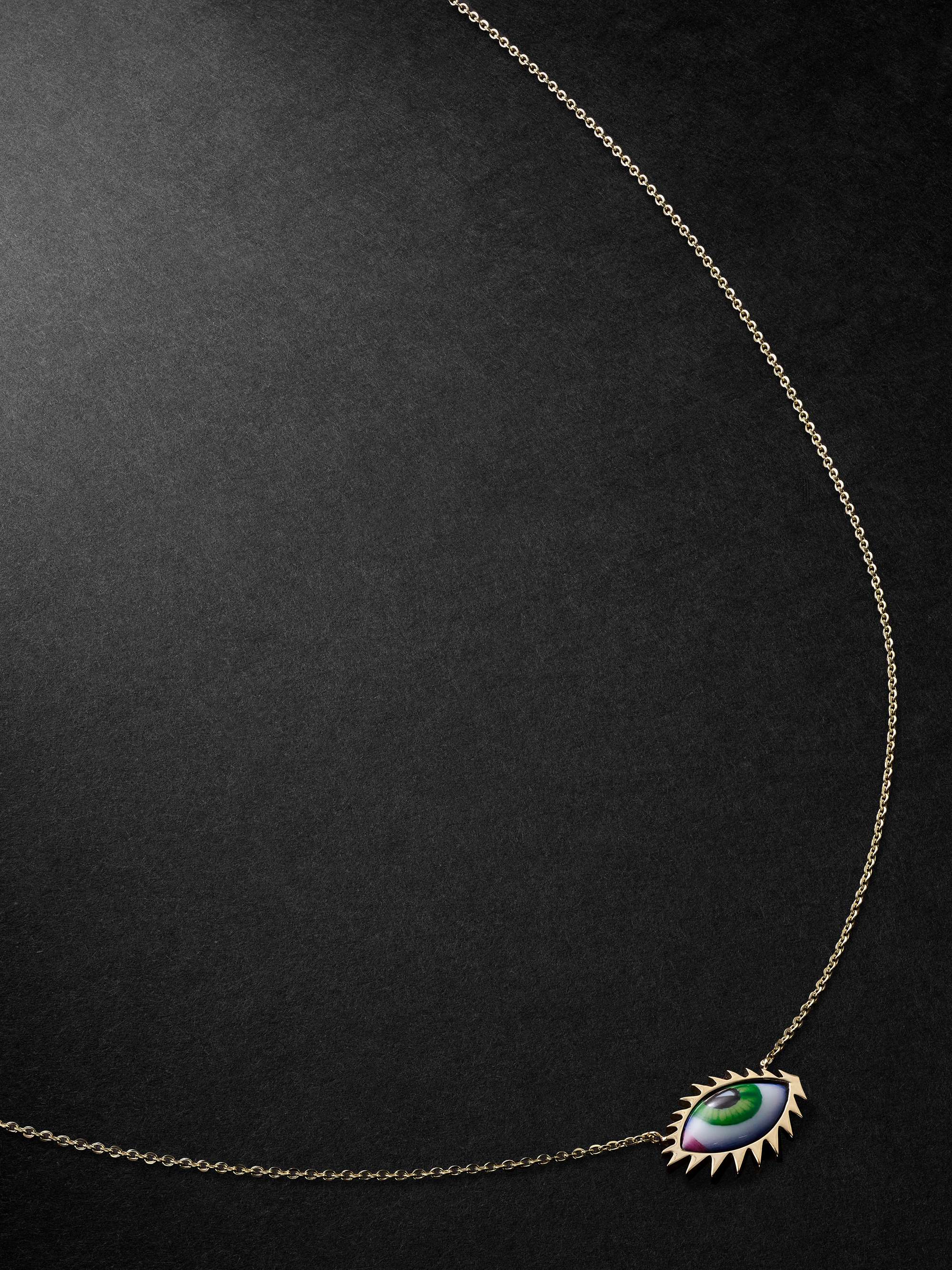 LITO Apollo 13 Petit Vert Gold and Enamel Necklace