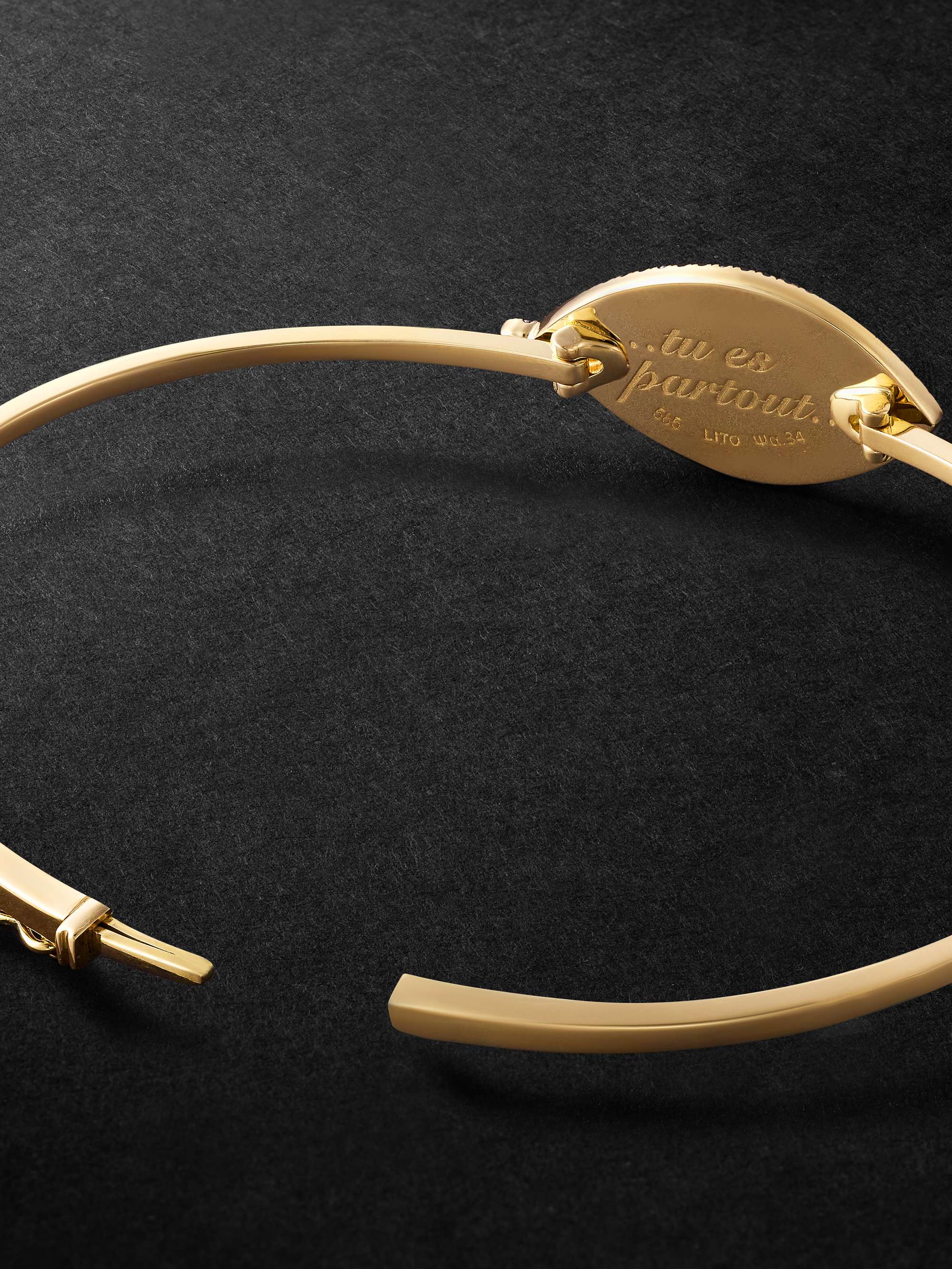 LITO Grand Vert Gold, Diamond, Tsavorite and Enamel Bangle