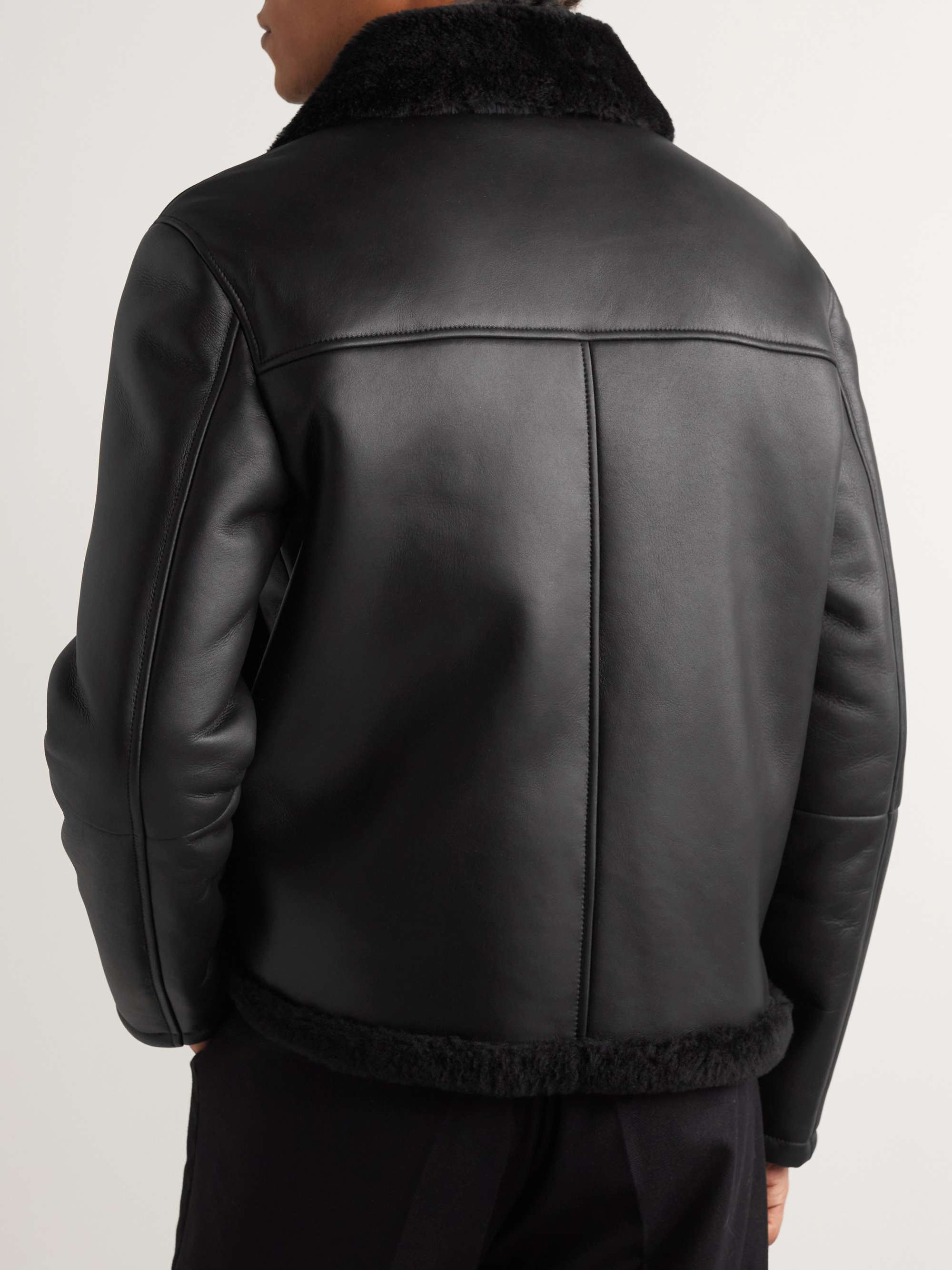 MR P. Shearling-Lined Nappa Leather Trucker Jacket