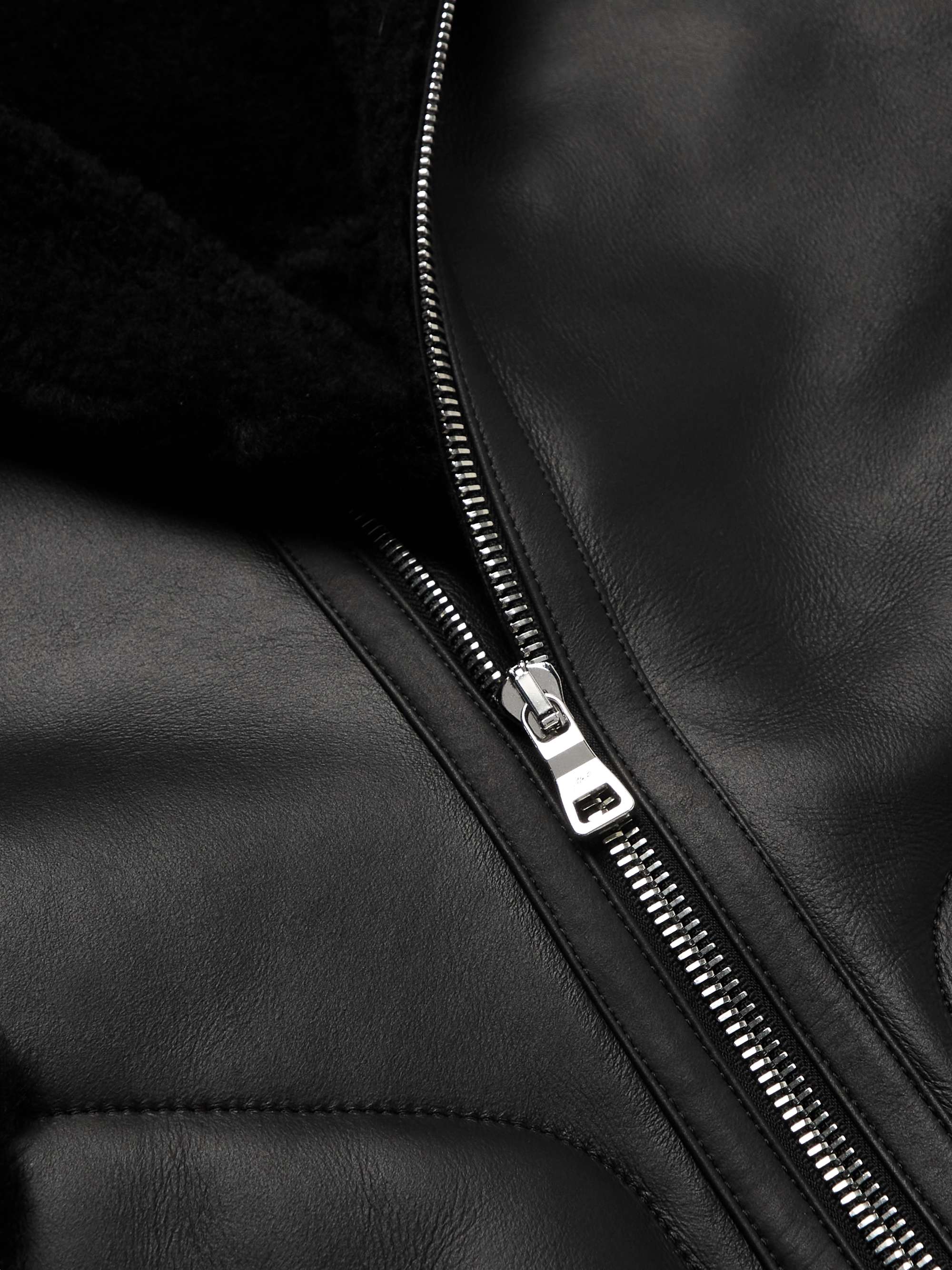 MR P. Shearling-Lined Nappa Leather Trucker Jacket