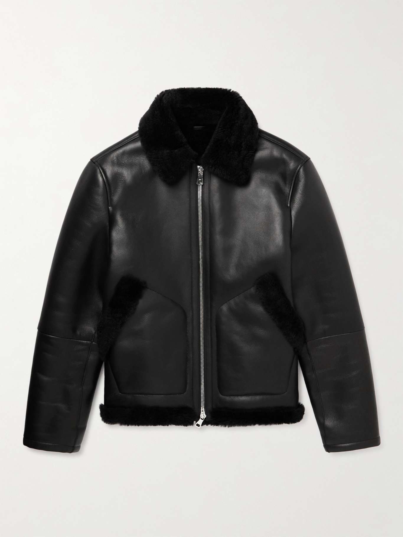 MR P. Shearling-Lined Nappa Leather Trucker Jacket for Men | MR PORTER