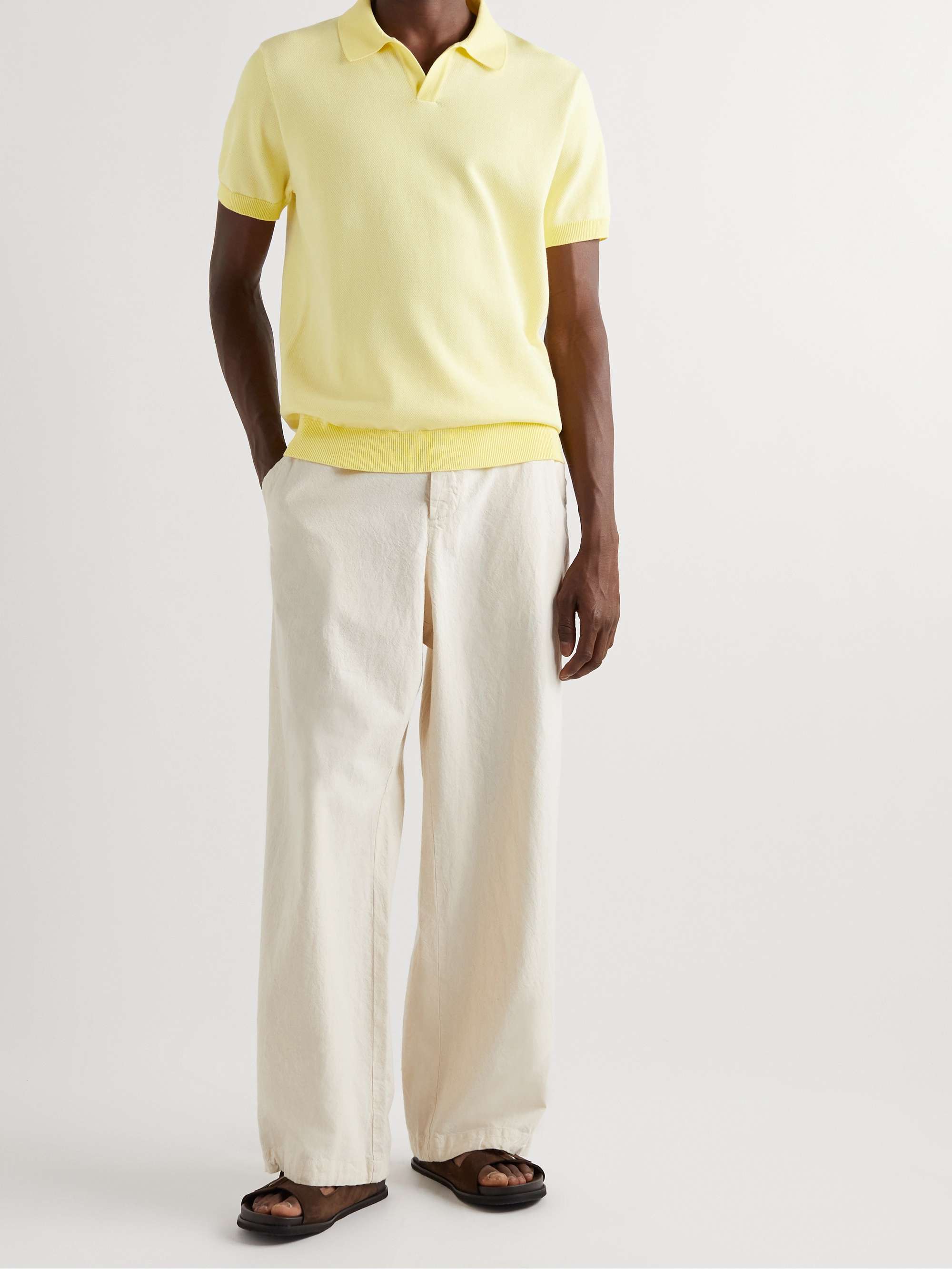 MR P. Honeycomb-Knit Cotton Polo Shirt