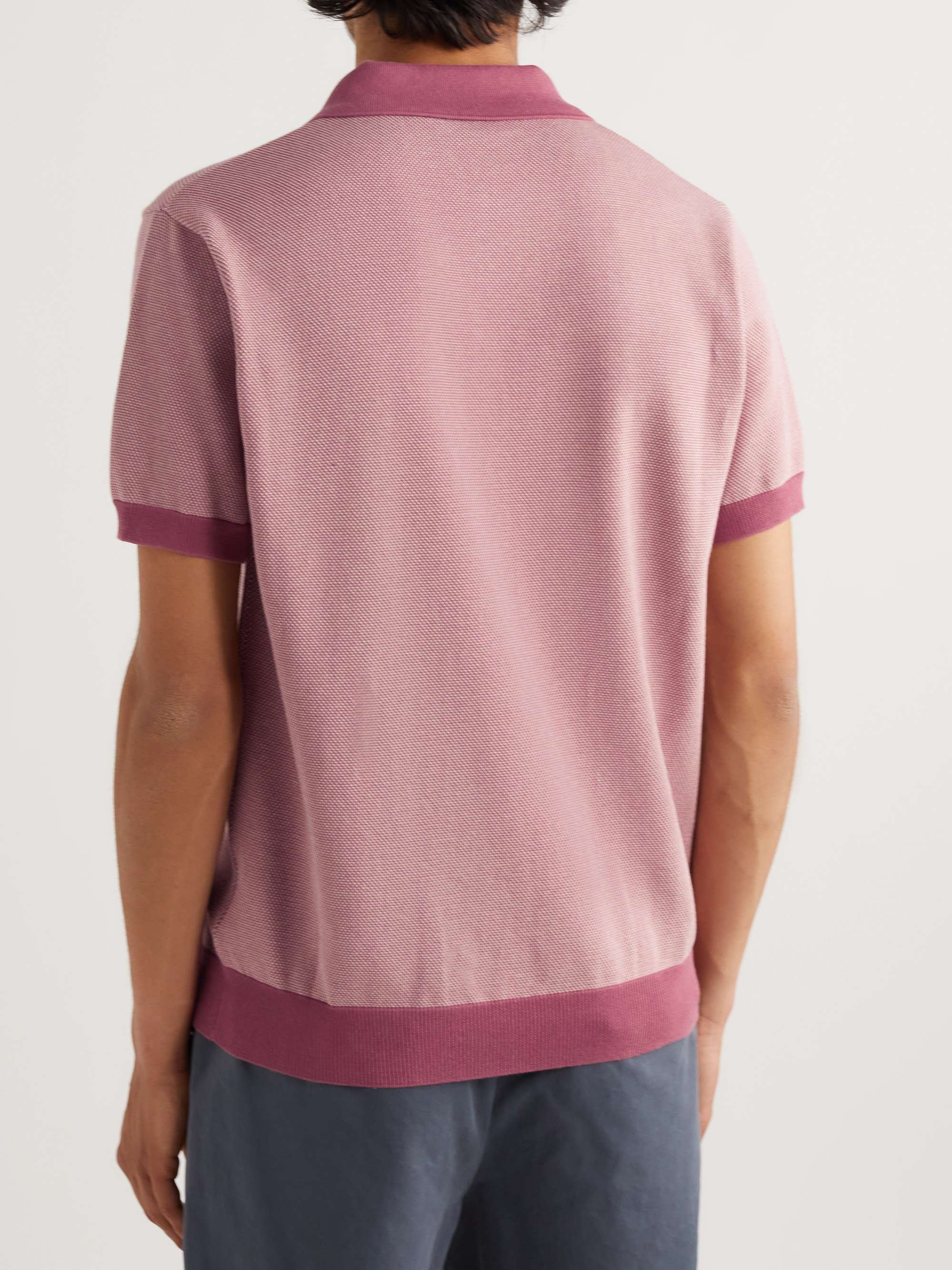 MR P. Honeycomb-Knit Cotton Polo Shirt