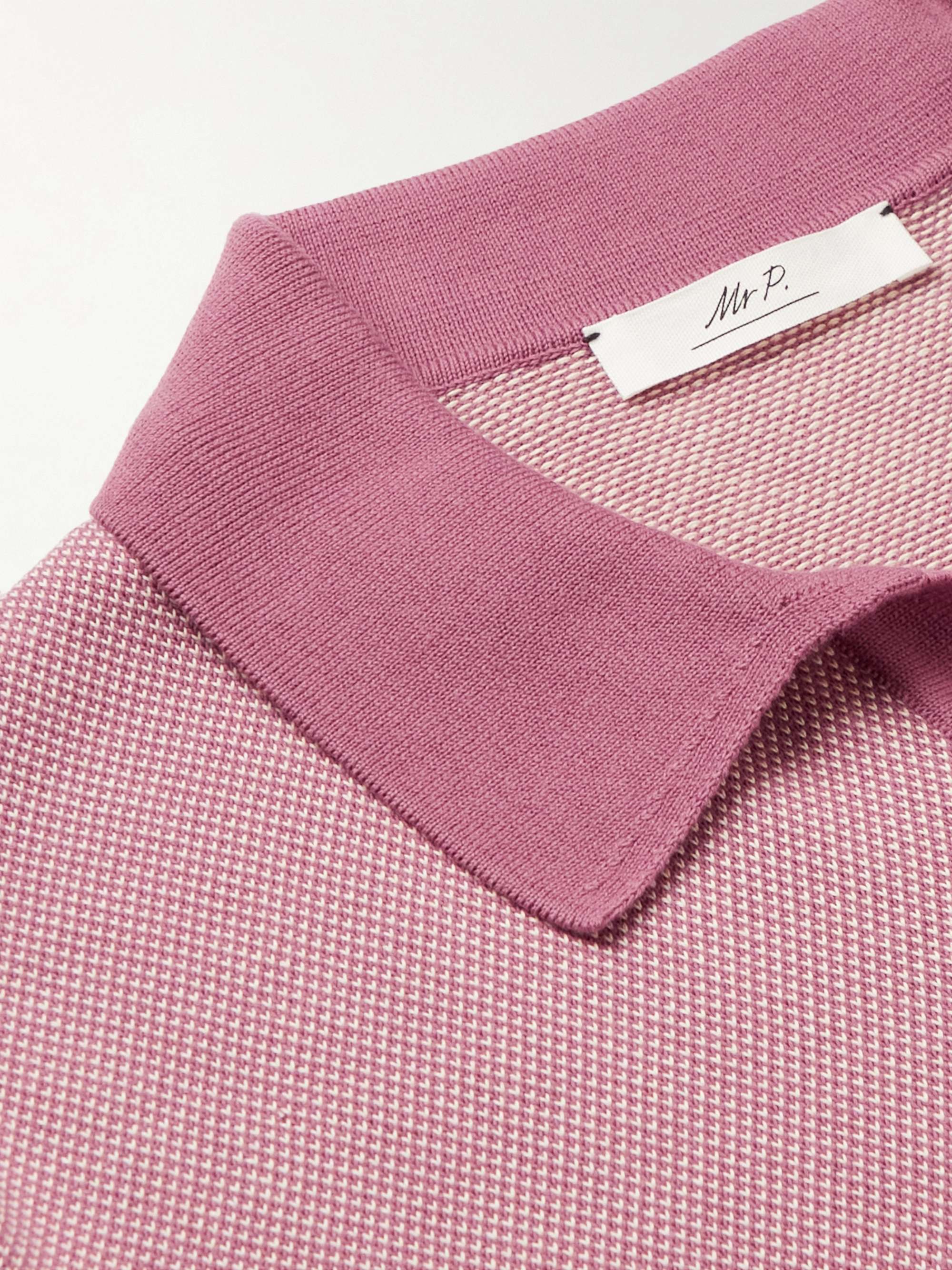 MR P. Honeycomb-Knit Cotton Polo Shirt