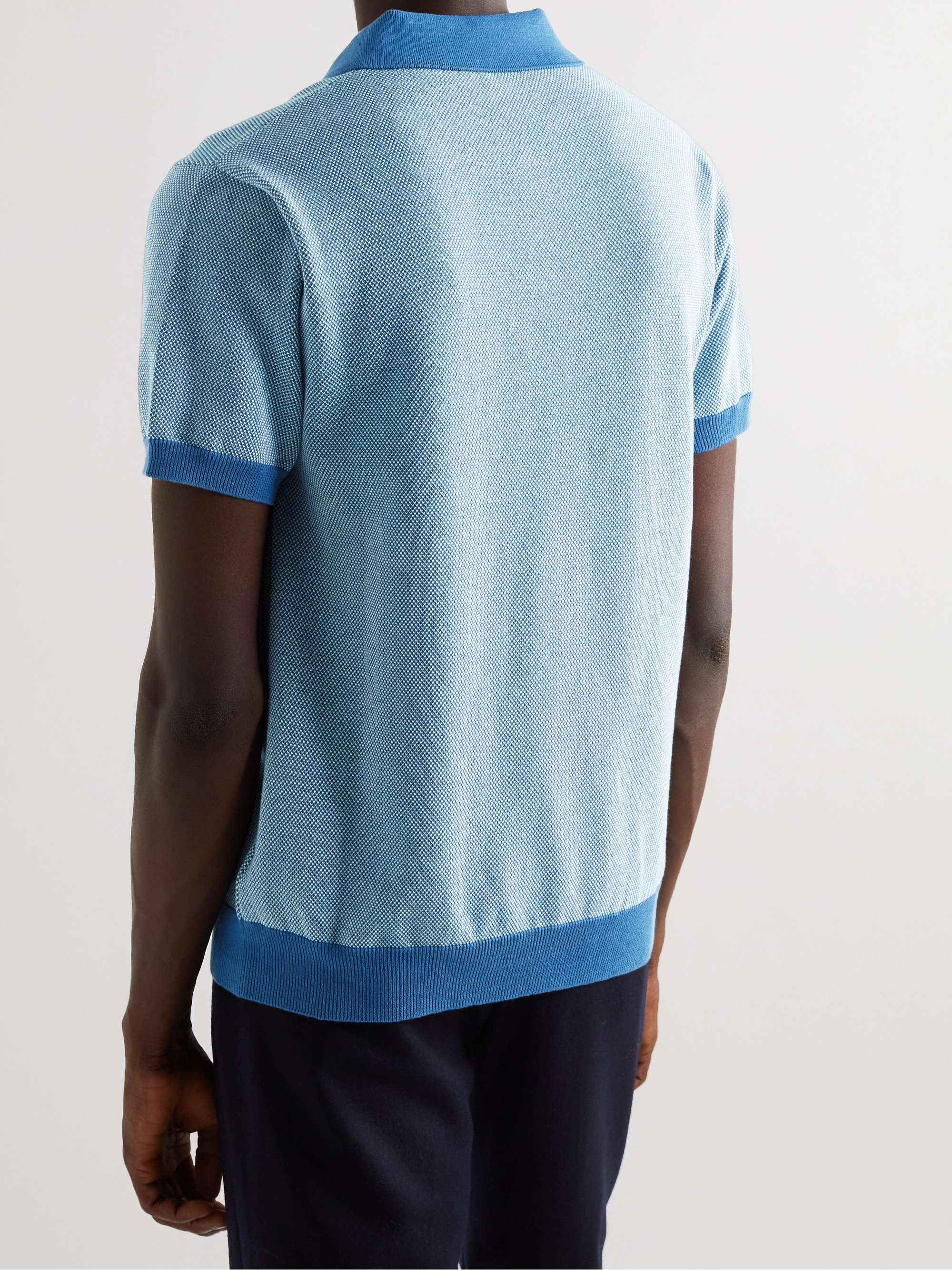 MR P. Honeycomb-Knit Cotton Polo Shirt