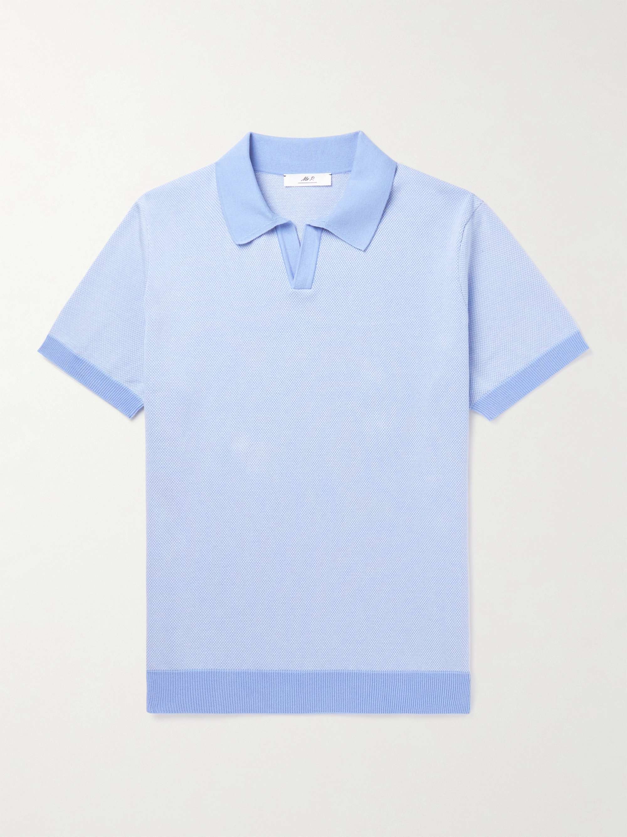 MR P. Honeycomb-Knit Organic Cotton Polo Shirt