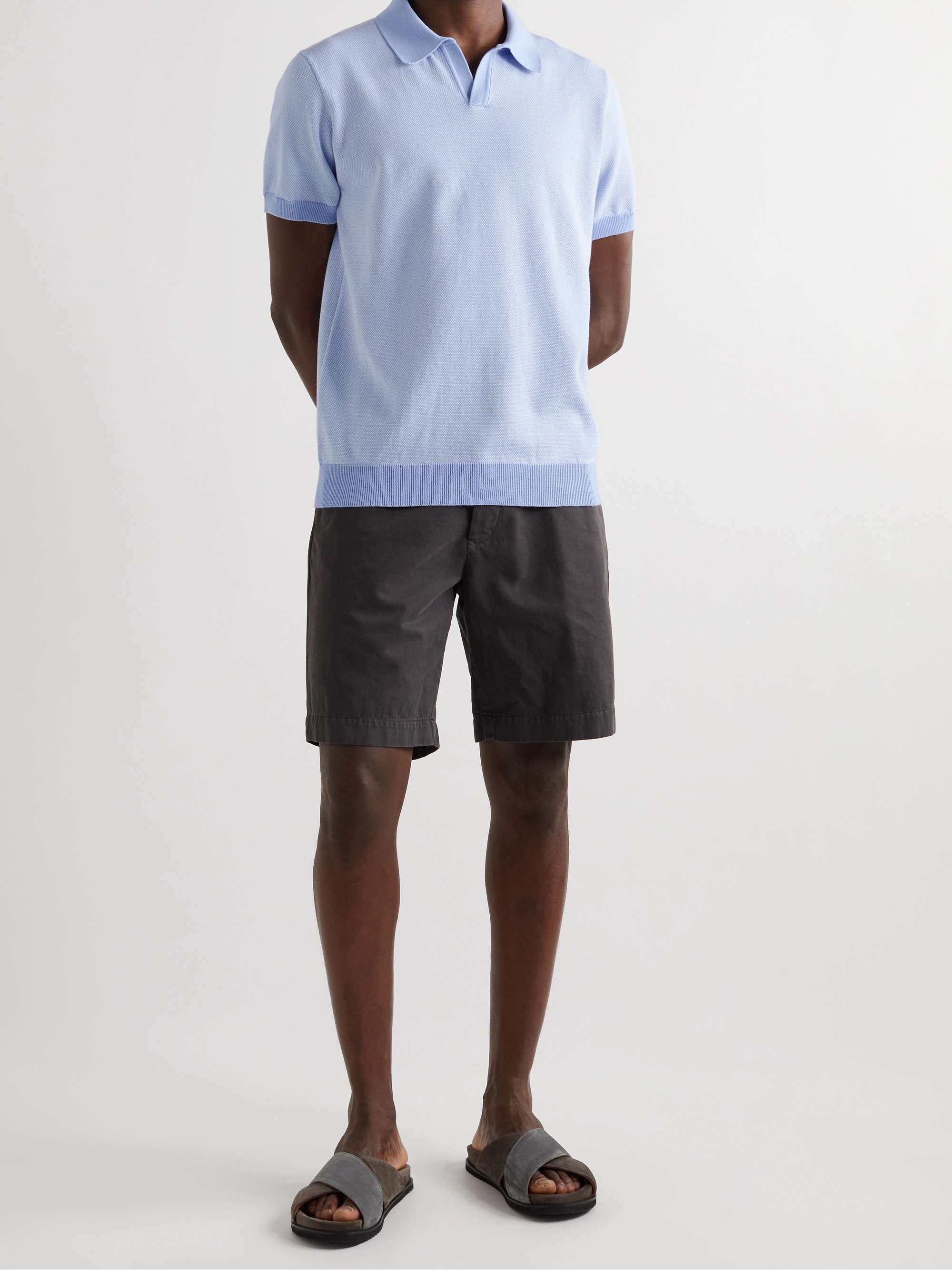 MR P. Honeycomb-Knit Cotton Polo Shirt