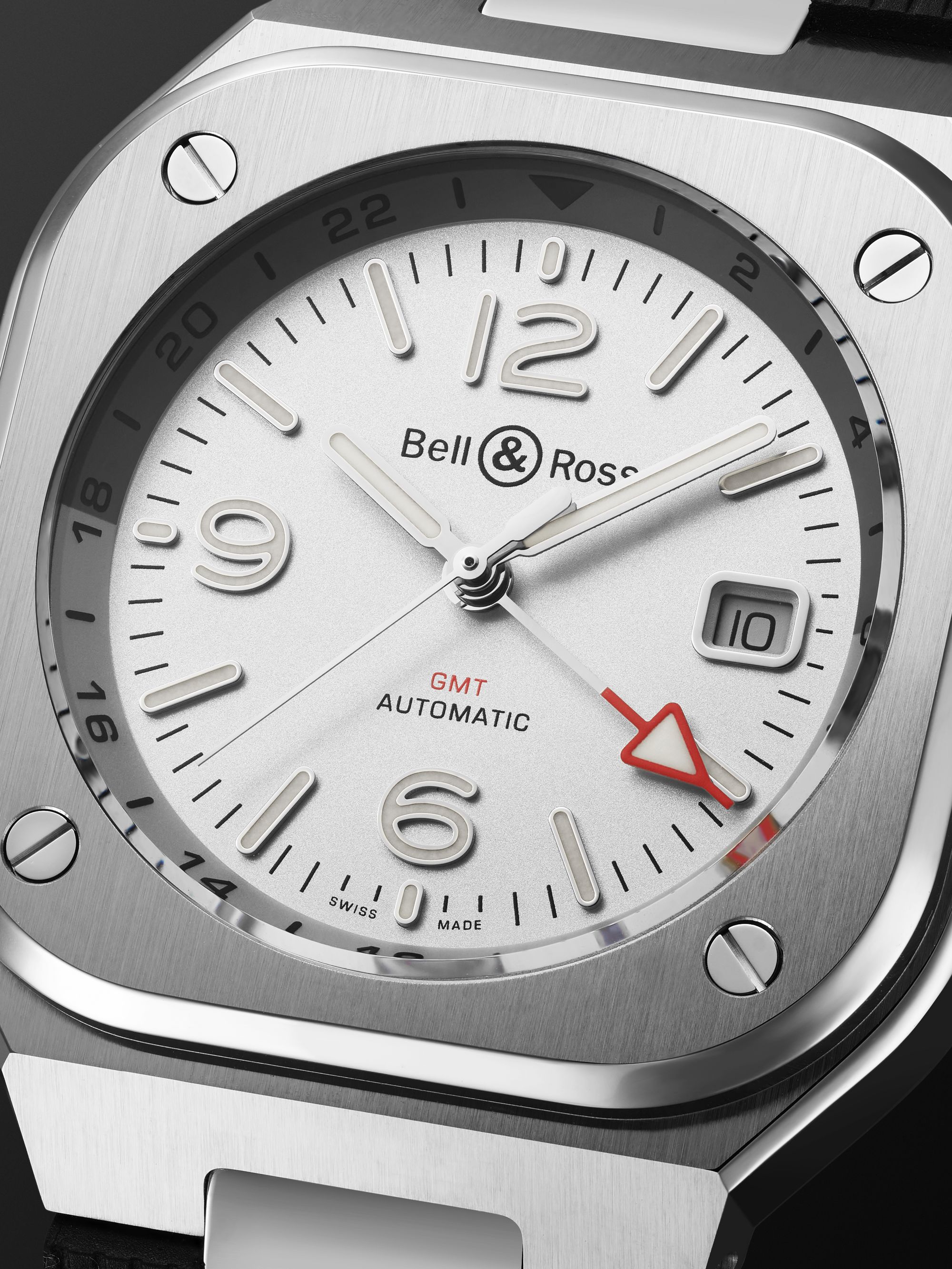 BELL & ROSS BR 05 Automatic 41mm Stainless Steel and Rubber Watch, Ref. No. BR05G-SI-ST/SRB BU23NOV