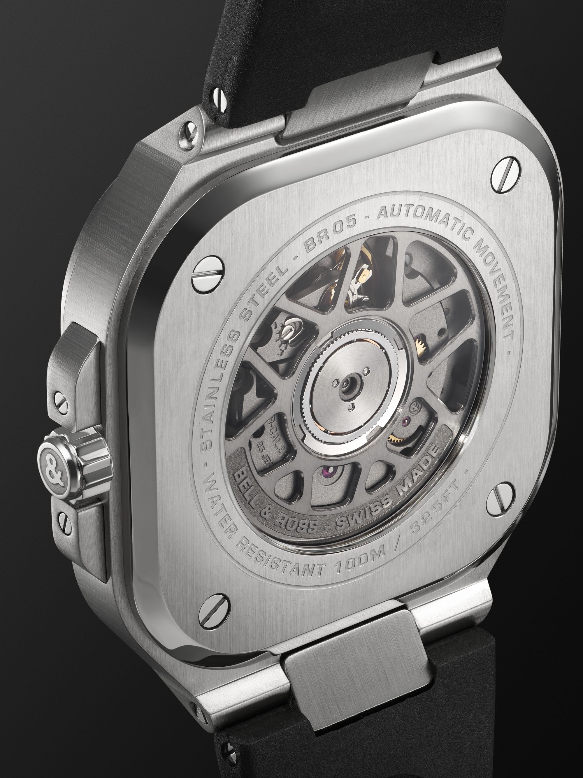 BELL & ROSS BR 05 Automatic 41mm Stainless Steel and Rubber Watch, Ref. No. BR05G-SI-ST/SRB BU23NOV