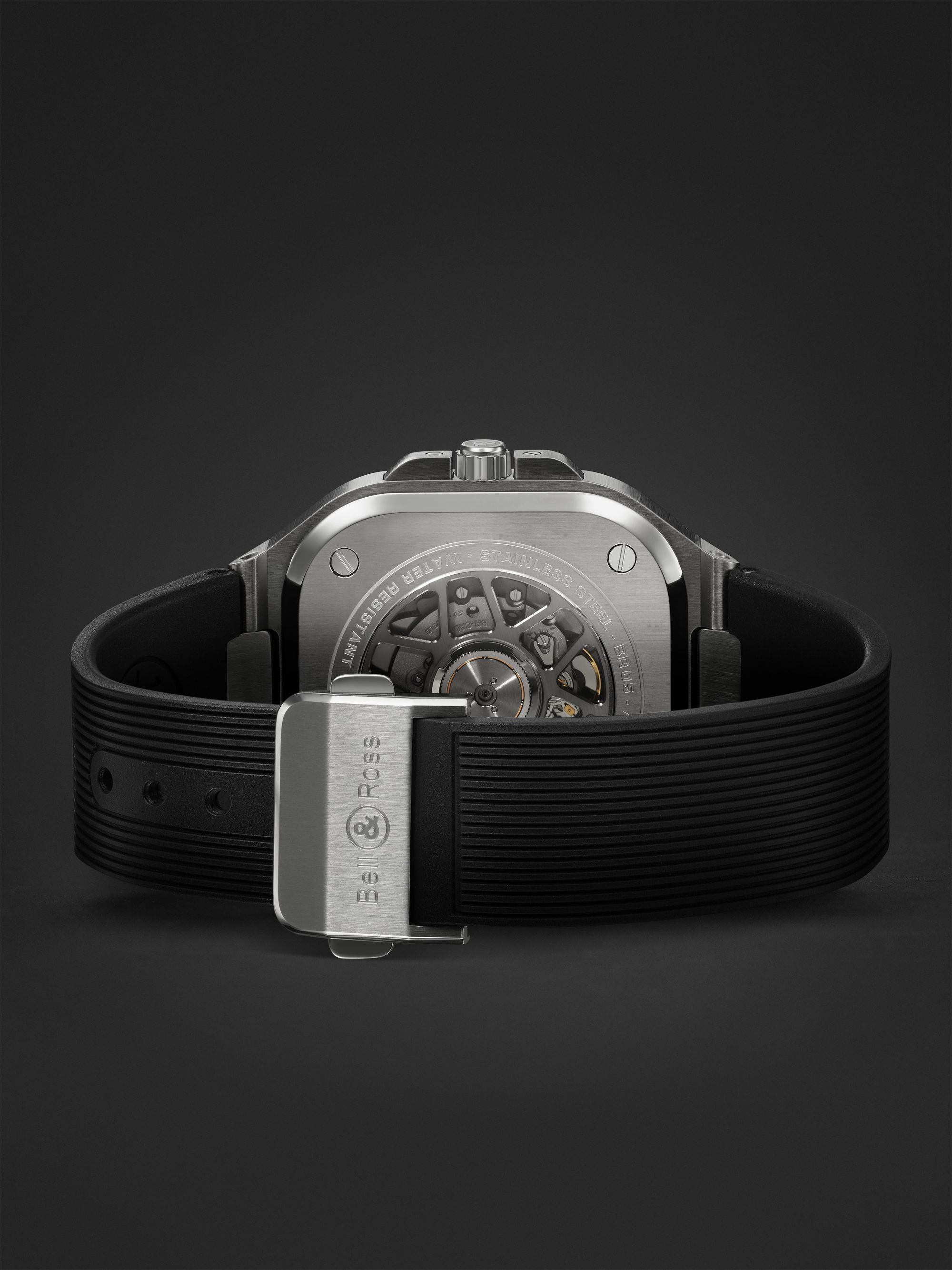 BELL & ROSS BR 05 Automatic 41mm Stainless Steel and Rubber Watch, Ref. No. BR05G-SI-ST/SRB BU23NOV