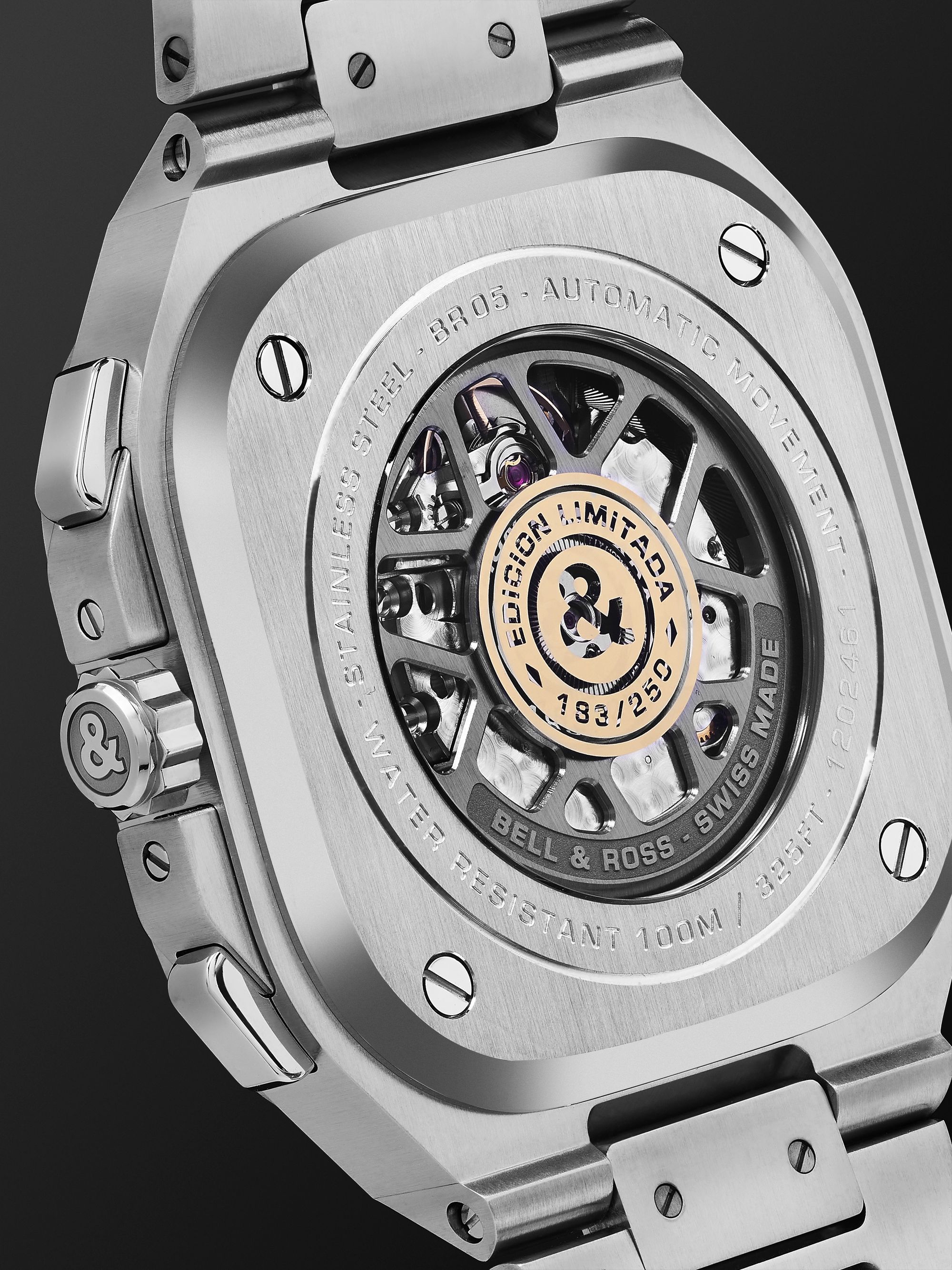 BELL & ROSS BR 05 Limited Edition Automatic Chronograph 42mm Stainless Steel and Rose Gold Watch, Ref. No. BR05C-LDA/SSG