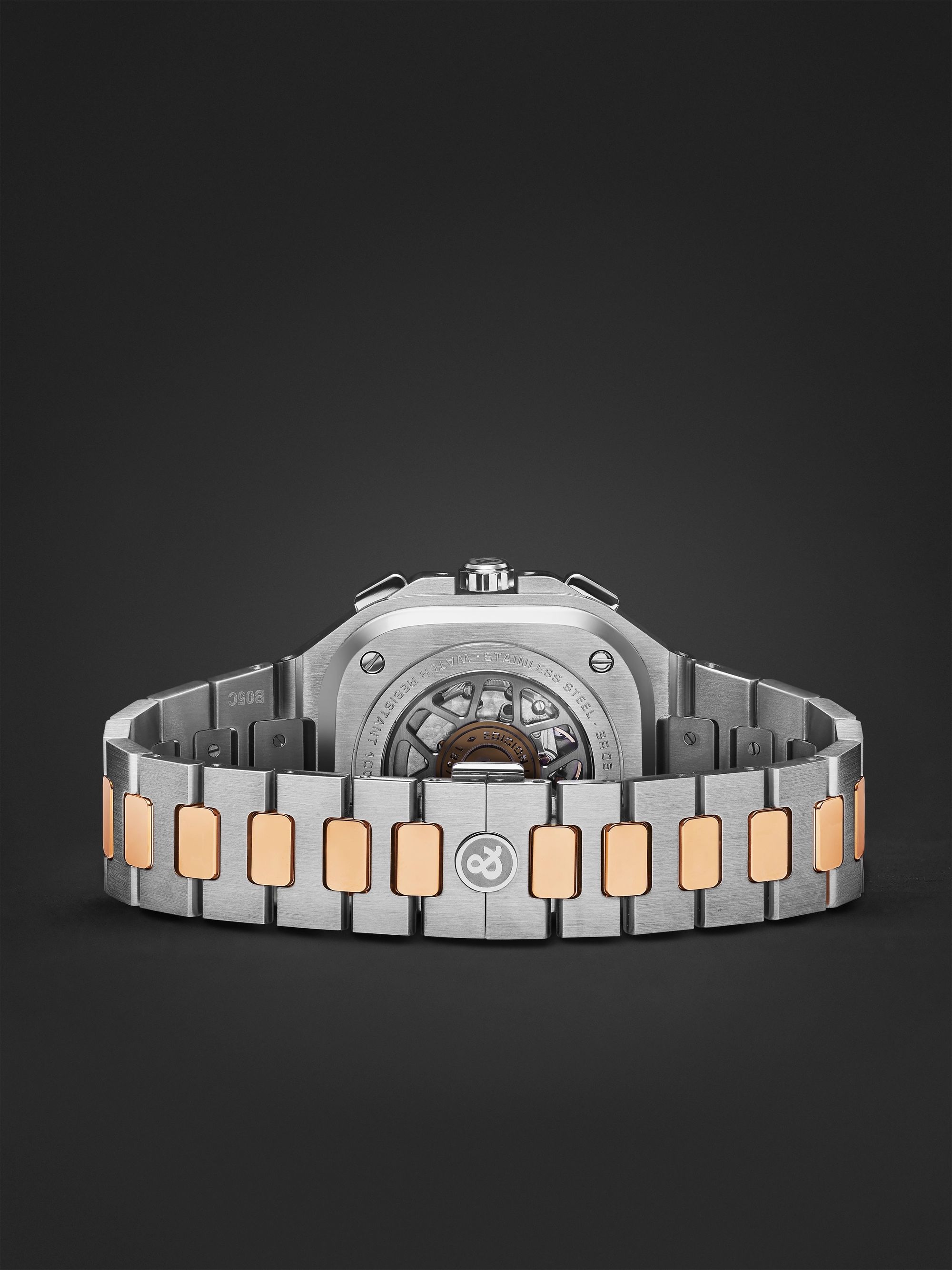 BELL & ROSS BR 05 Limited Edition Automatic Chronograph 42mm Stainless Steel and Rose Gold Watch, Ref. No. BR05C-LDA/SSG