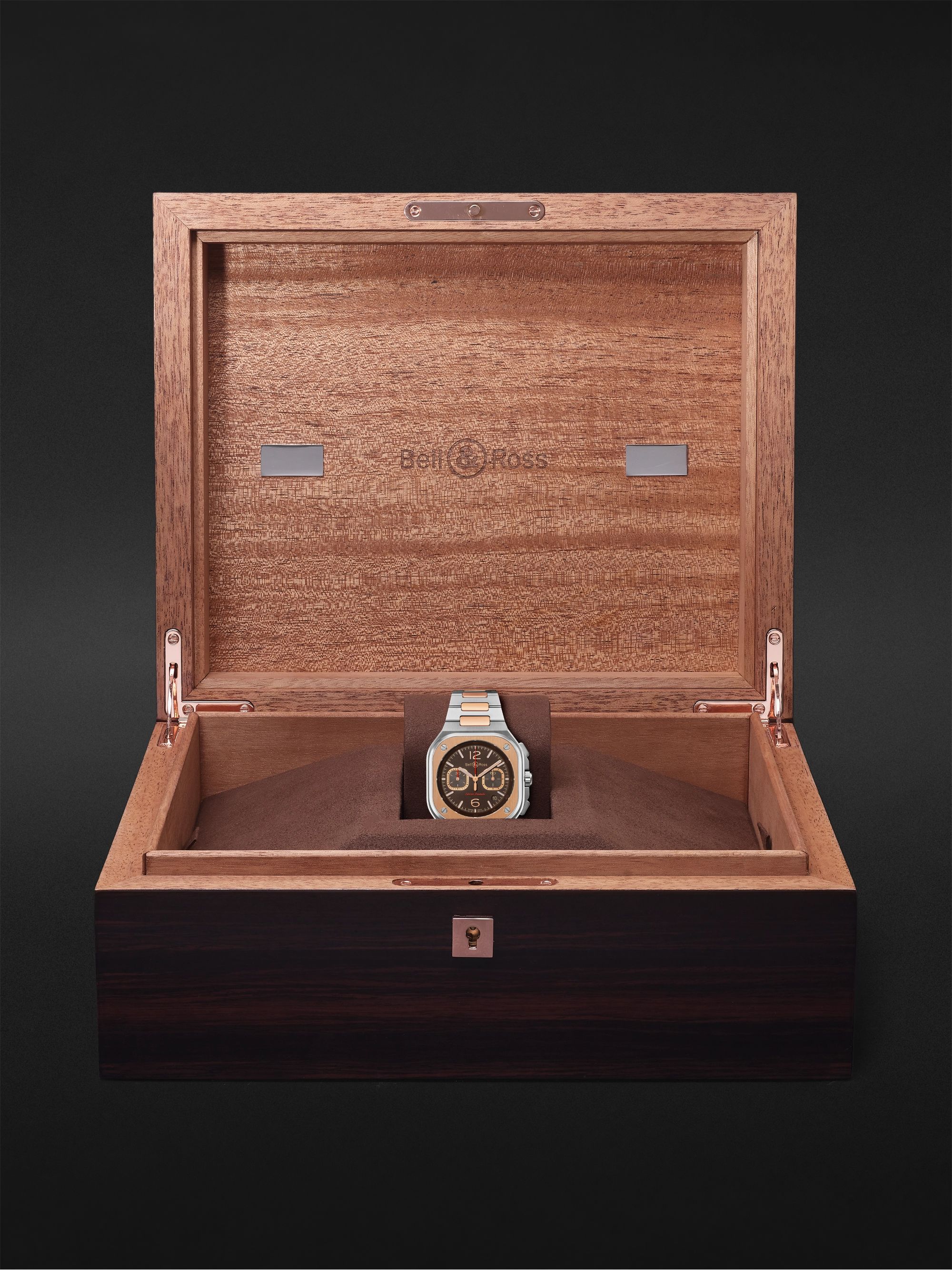 BELL & ROSS BR 05 Limited Edition Automatic Chronograph 42mm Stainless Steel and Rose Gold Watch, Ref. No. BR05C-LDA/SSG