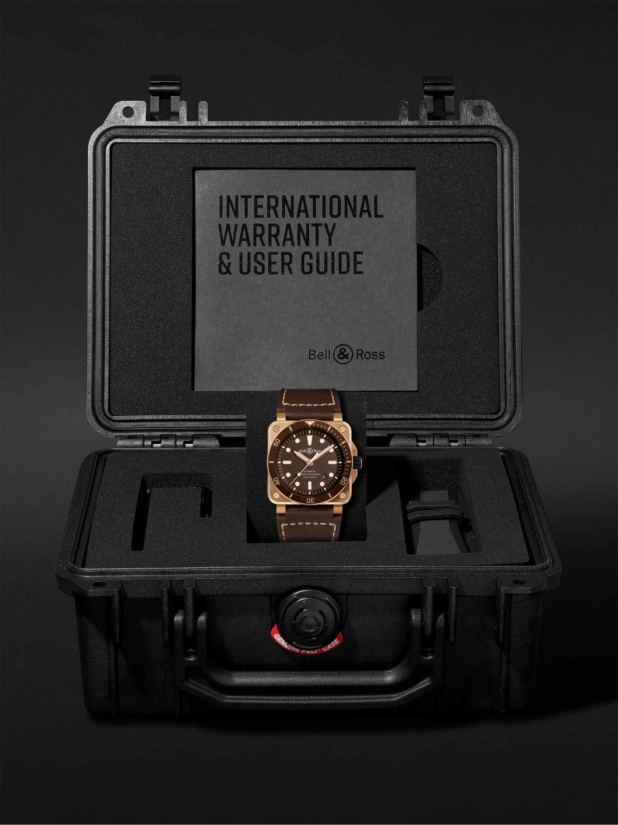 BELL & ROSS BR 03-92 Diver Limited Edition Automatic 42mm Bronze and Leather Watch, Ref.No R0392-D-BR-BR/SCA