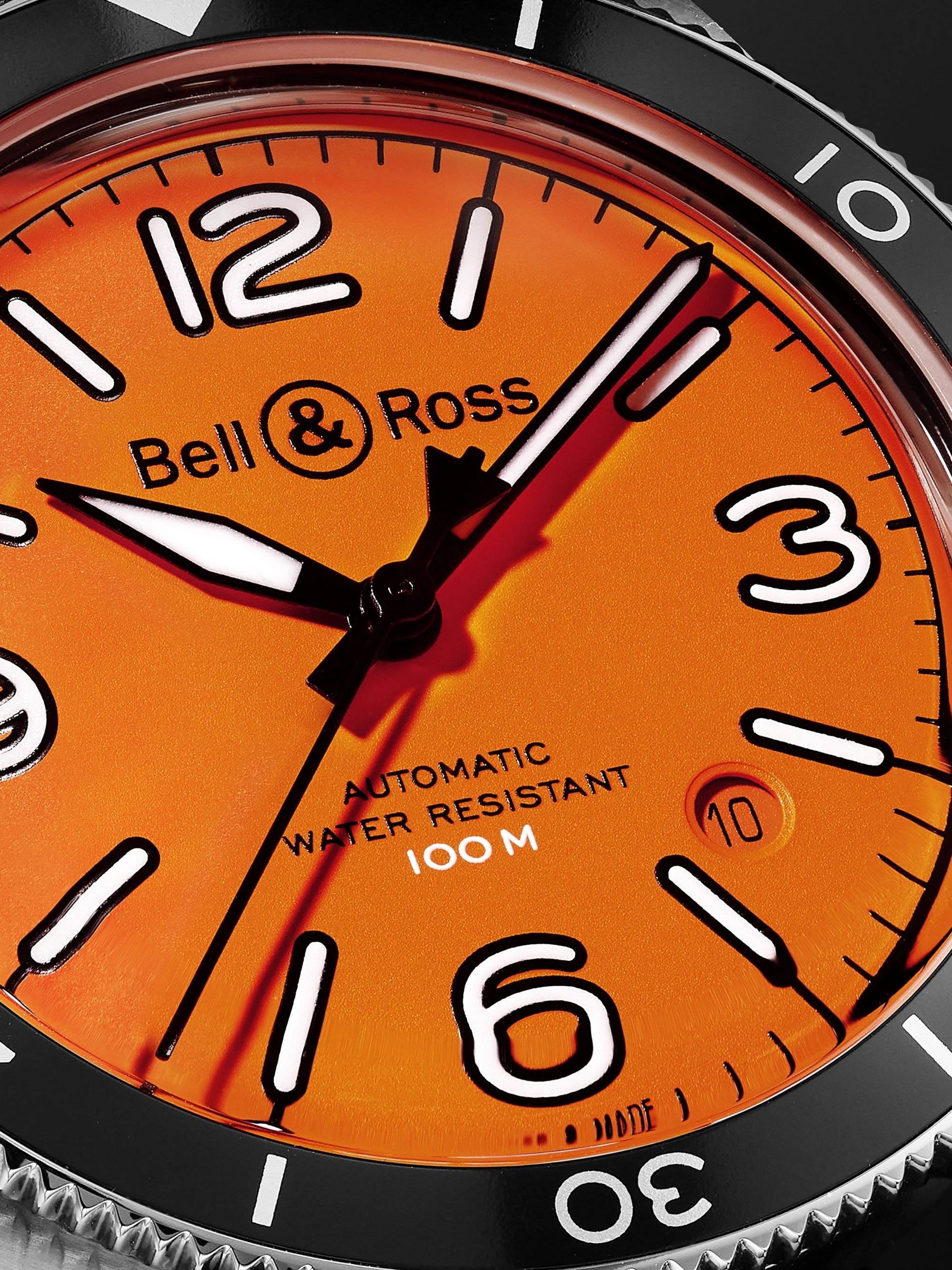 BELL & ROSS BR V2-92 Orange Limited Edition Automatic 41mm Stainless Steel Watch, Ref. No. BRV292-O-ST/SST