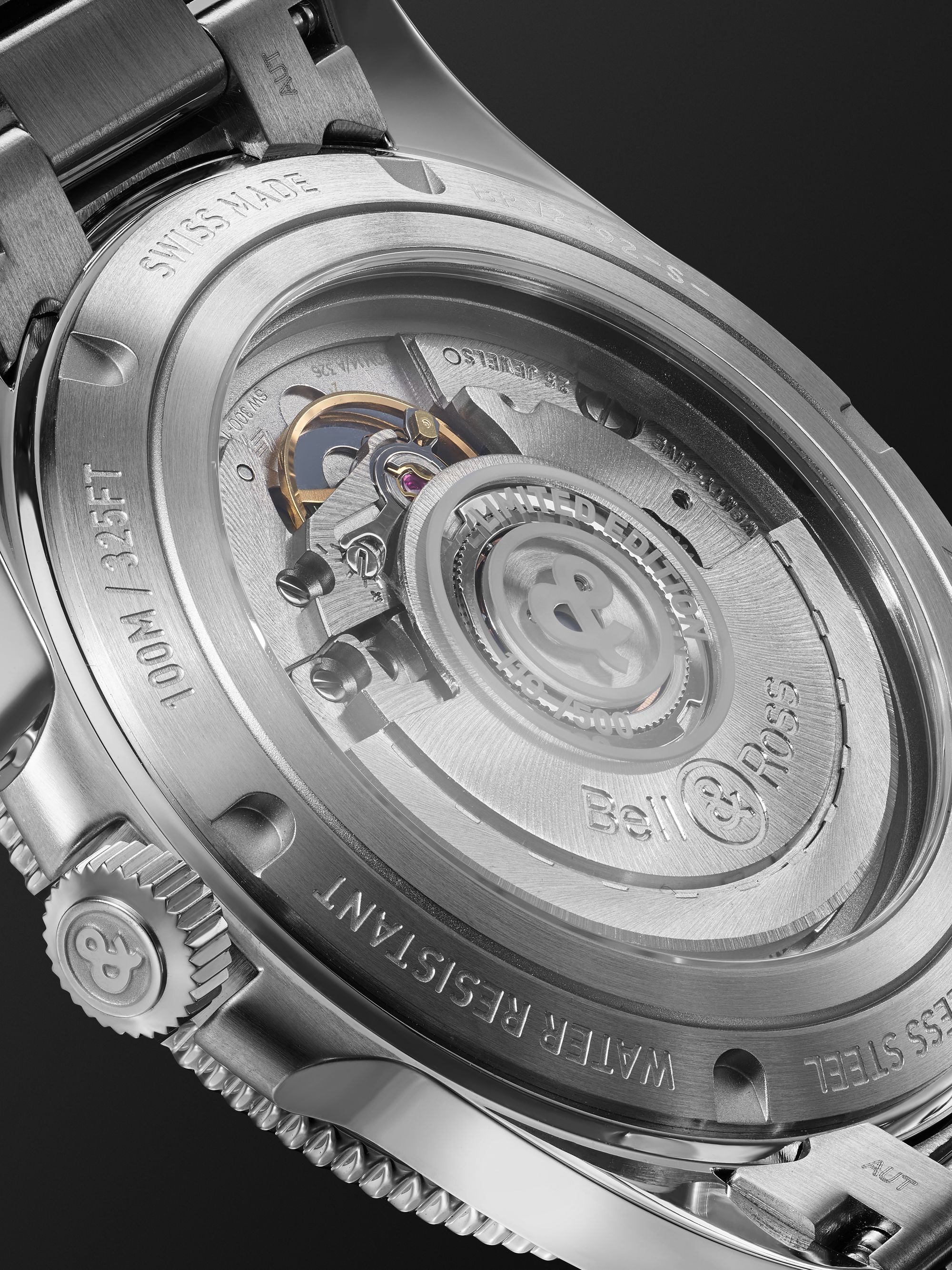 BELL & ROSS BR V2-92 Orange Limited Edition Automatic 41mm Stainless Steel Watch, Ref. No. BRV292-O-ST/SST