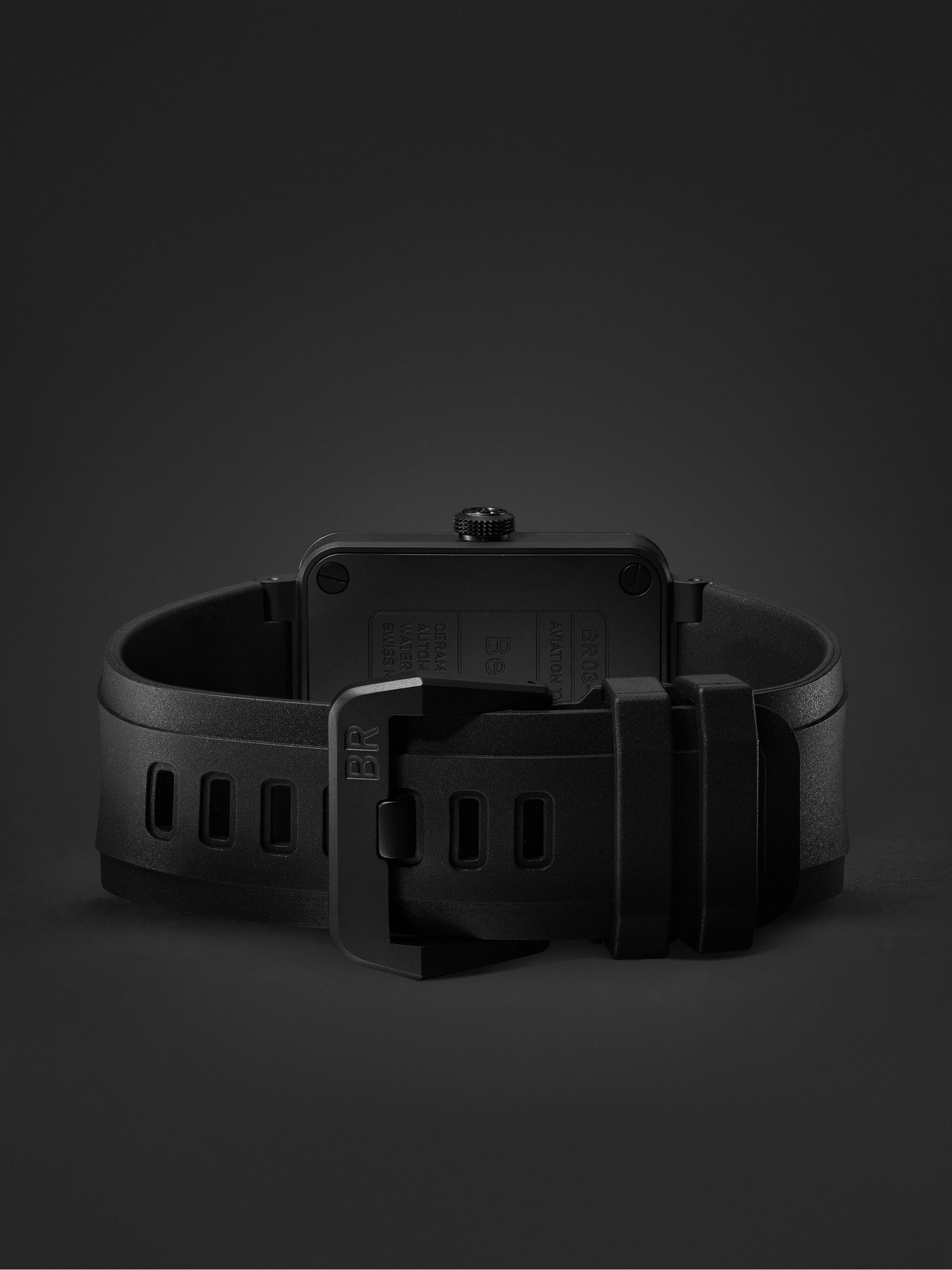 BELL & ROSS BR 03-92 Radiocompass Limited Edition Automatic 42mm Ceramic and Rubber Watch, Ref. No. BR0392-RCO-CE/SRB