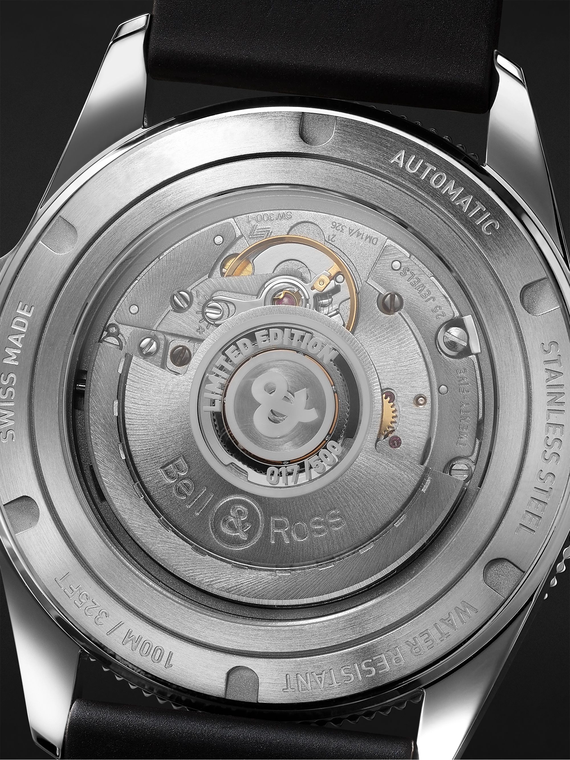 BELL & ROSS BR V2-92 Orange Limited Edition Automatic 41mm Stainless Steel and Rubber Watch, Ref.No. BRV292-O-ST/SRB