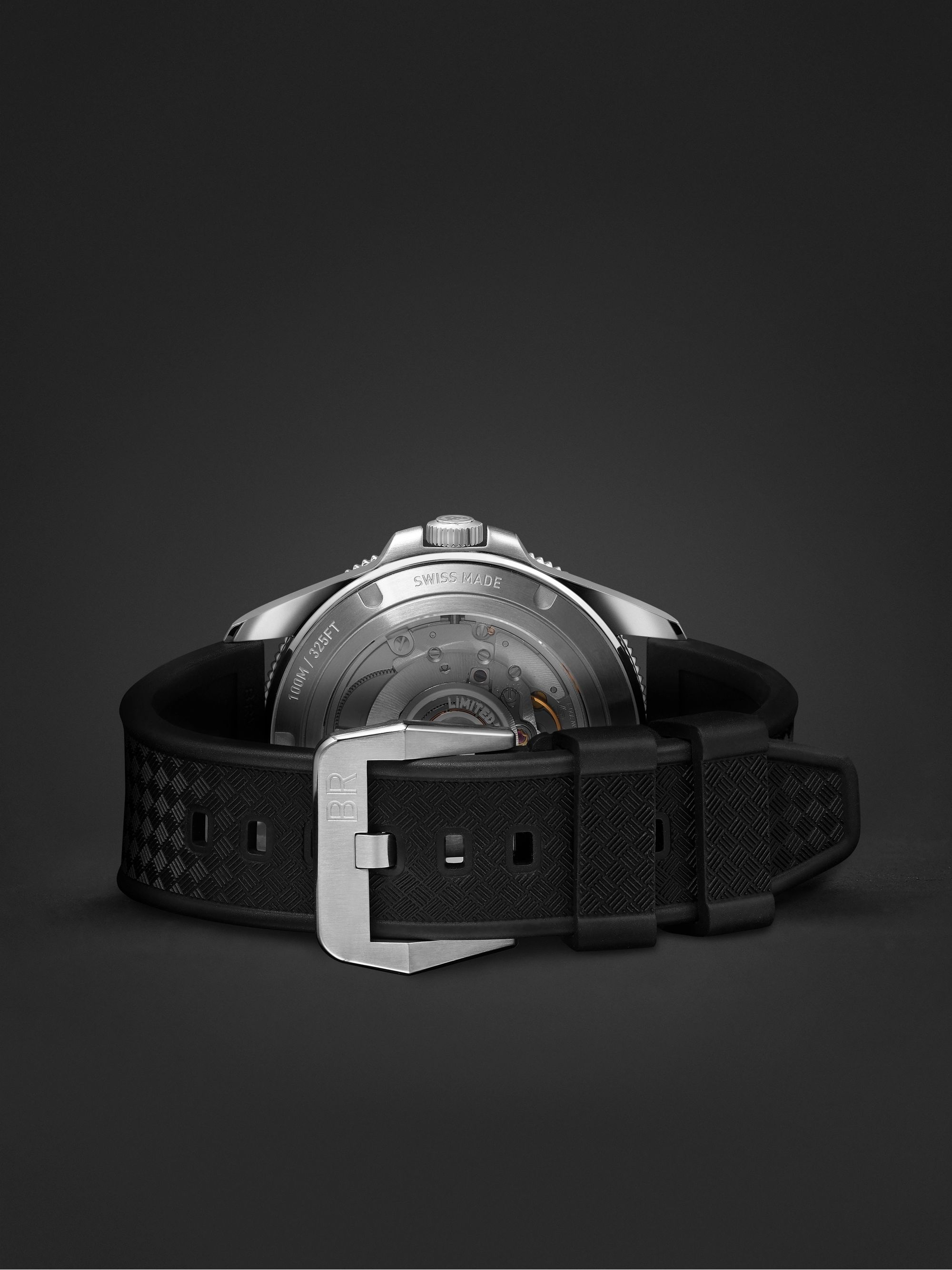 BELL & ROSS BR V2-92 Orange Limited Edition Automatic 41mm Stainless Steel and Rubber Watch, Ref.No. BRV292-O-ST/SRB