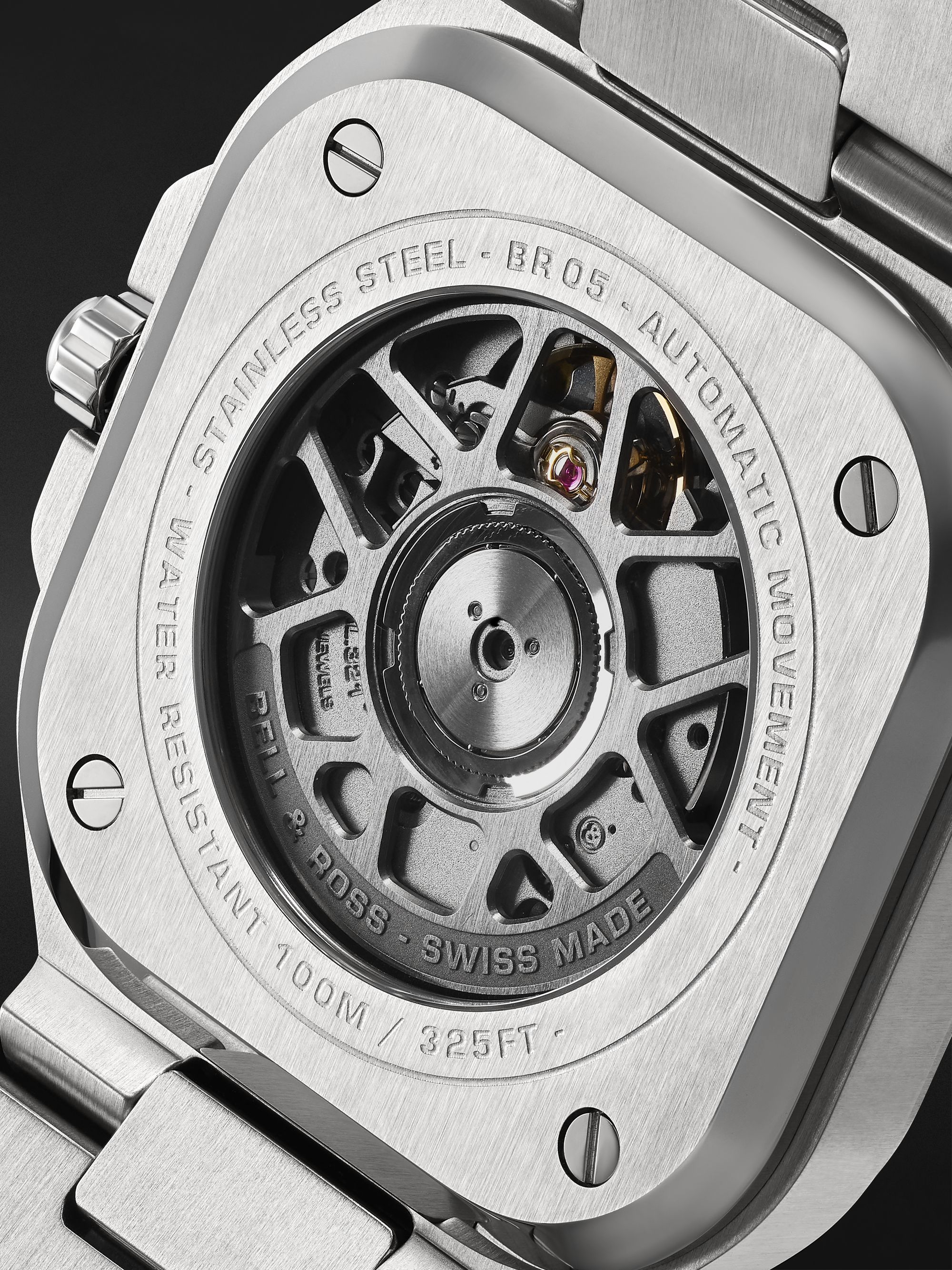 BELL & ROSS BR 05 GMT Automatic 41mm Stainless Steel Watch, Ref. No. BR05G-SI-ST/SST