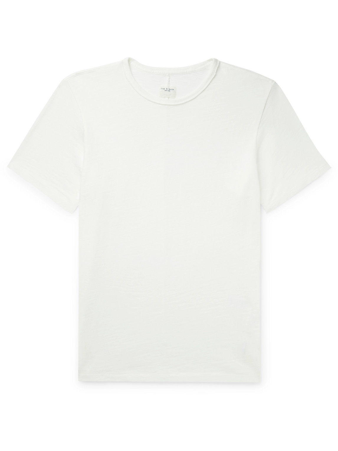Shop Rag & Bone Classic Flame Slub Cotton-jersey T-shirt In White
