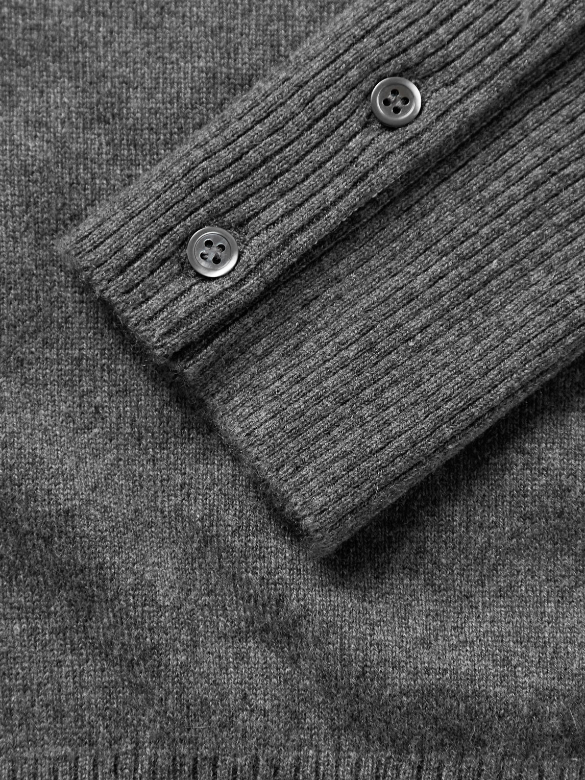 Slim-Fit Striped Grosgrain-Trimmed Cashmere Sweater