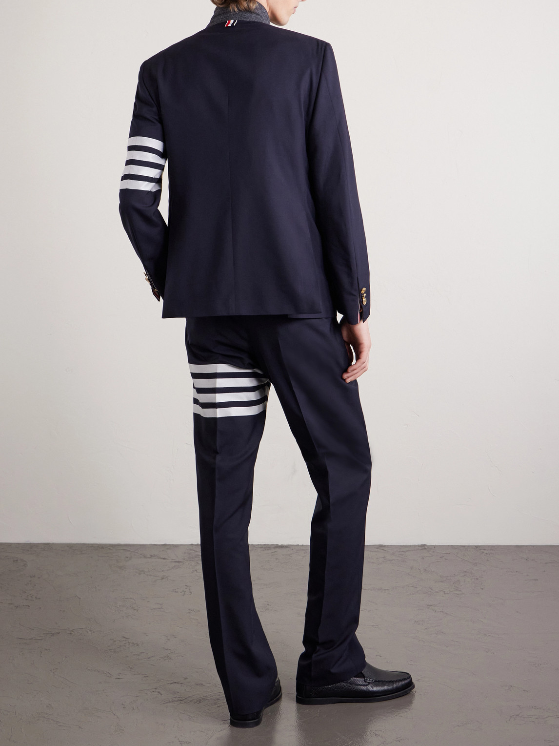  Thom Browne - Slim-fit Tapered Striped Wool Suit Trousers - Men - Blue - 1 