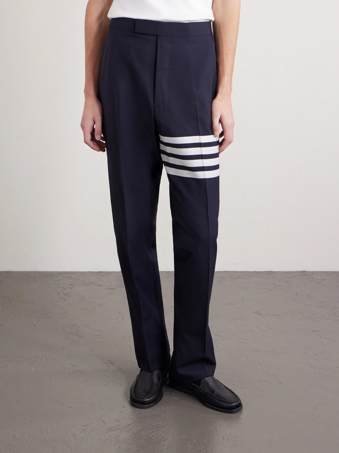  Thom Browne - Slim-fit Tapered Striped Wool Suit Trousers - Men - Blue - 1 