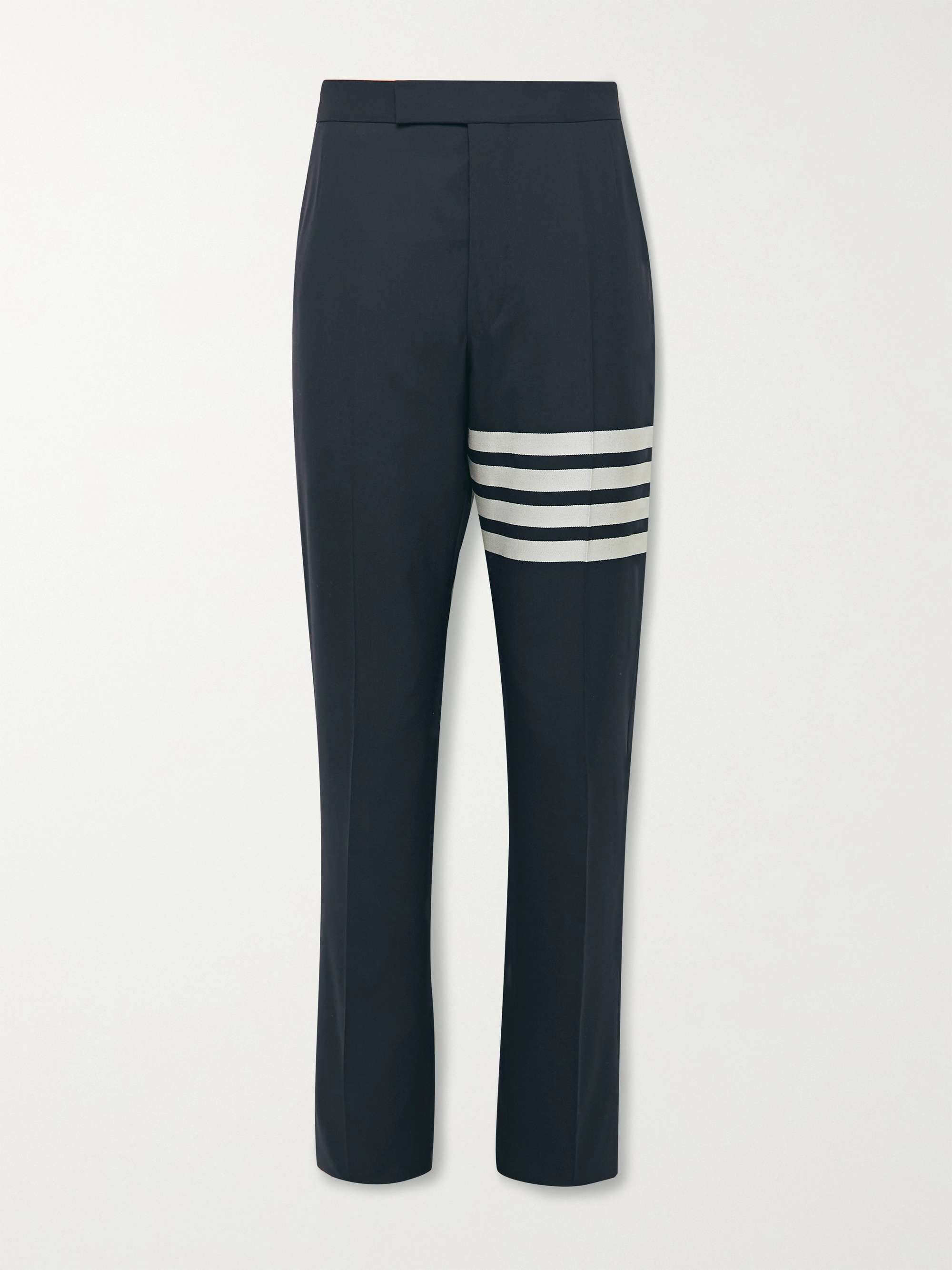 THOM BROWNE Schmal geschnittene und schmaler zulaufende Anzughose aus Wolle mit Streifen