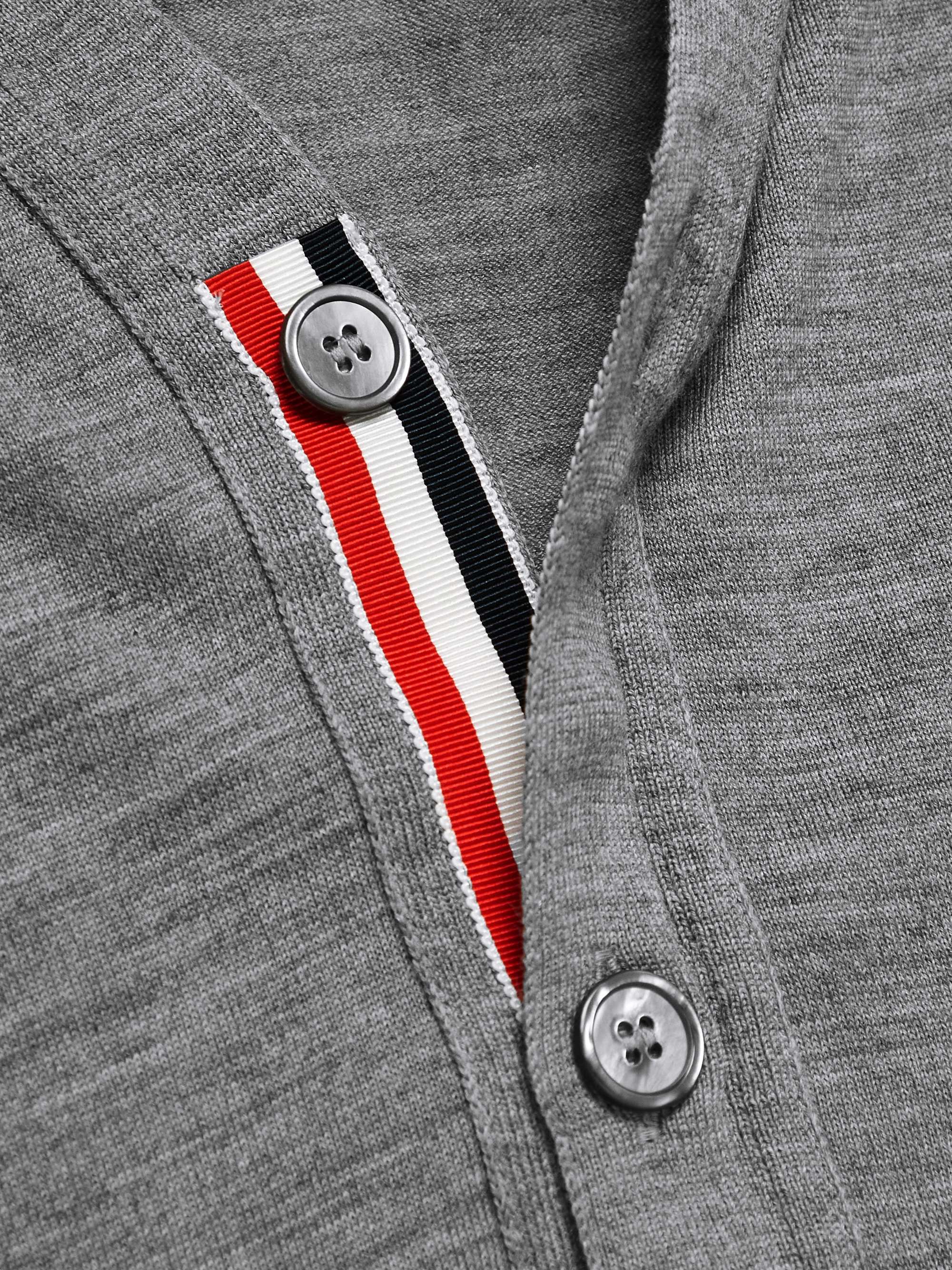 THOM BROWNE Striped Wool Cardigan