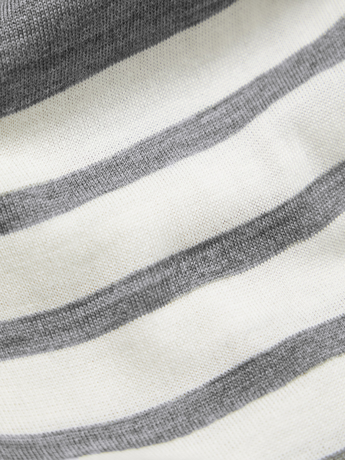 Thom Browne Intarsia Stripes Wool Cardigan In Gray