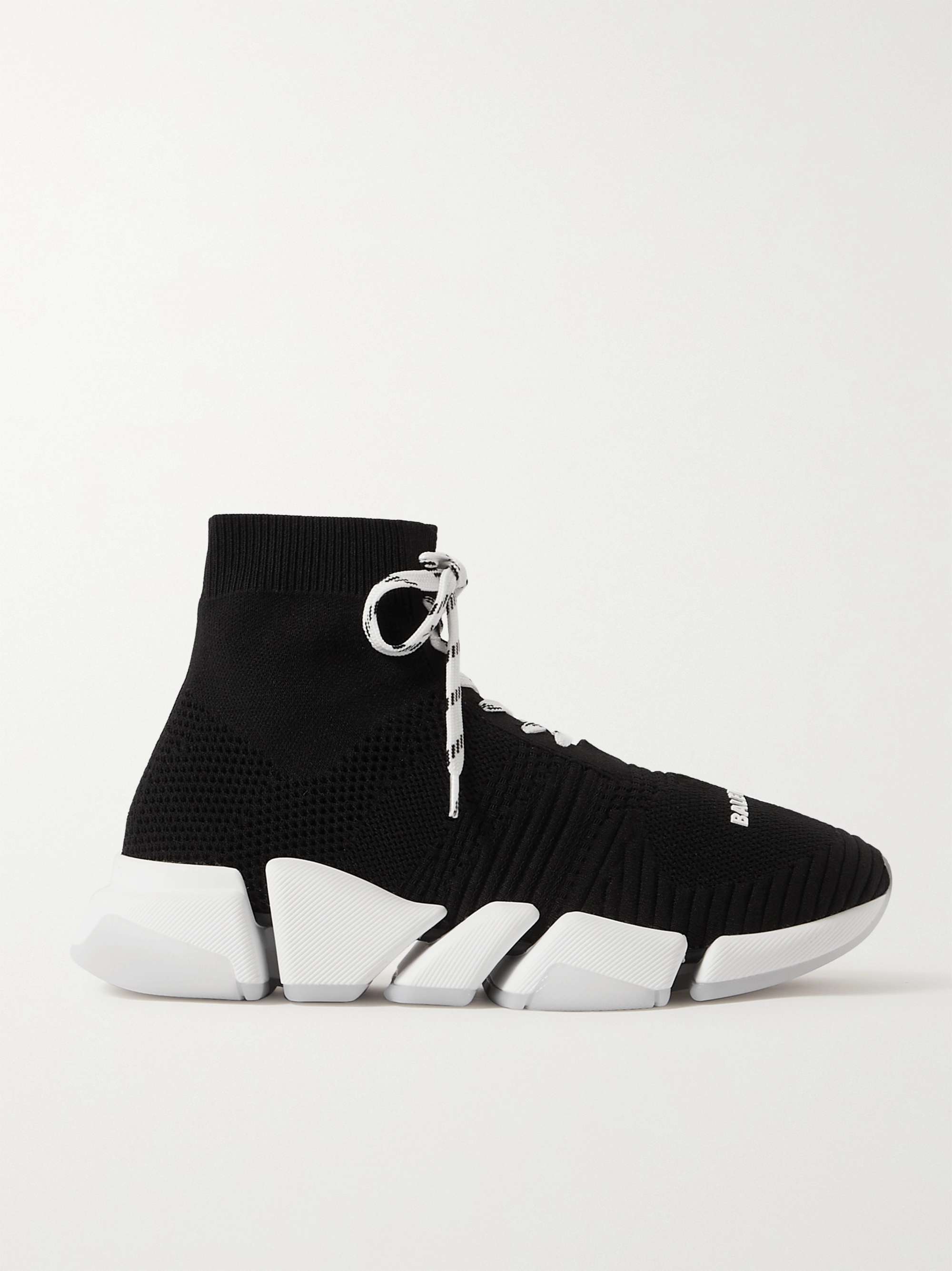 BALENCIAGA Speed 2.0 stretch-knit high-top sneakers