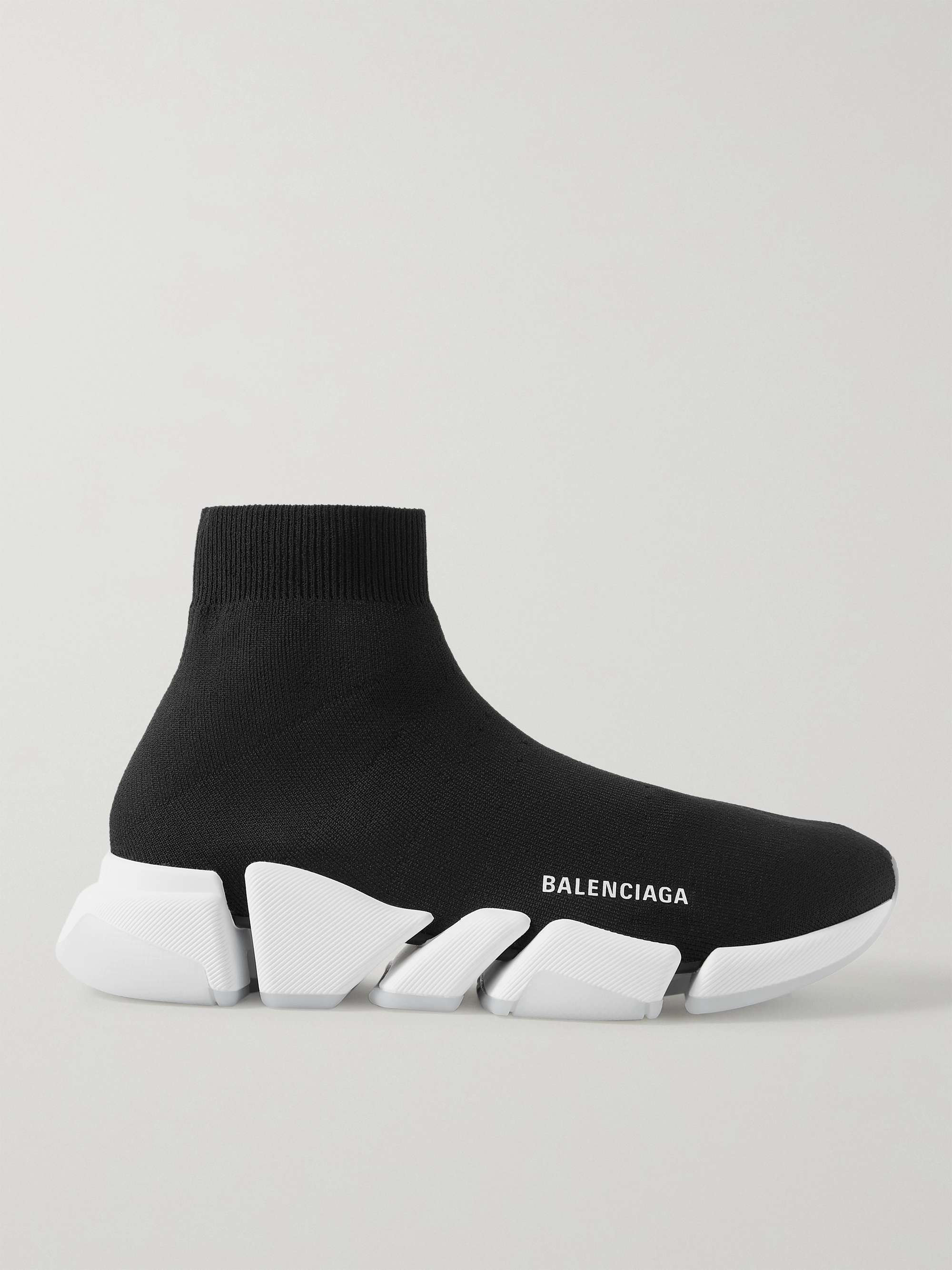 BALENCIAGA Speed 2.0 stretch-knit high-top sneakers