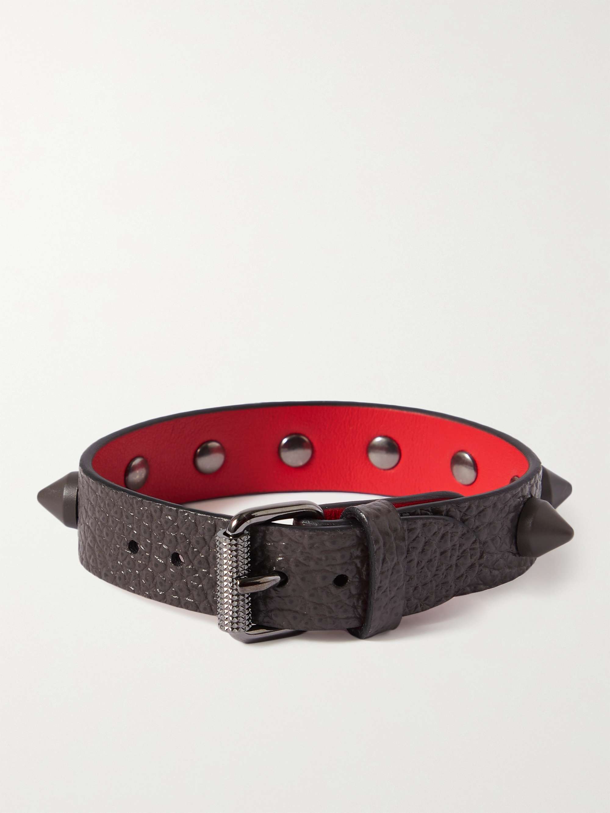 CHRISTIAN LOUBOUTIN Loubilinked Spiked Leather Bracelet