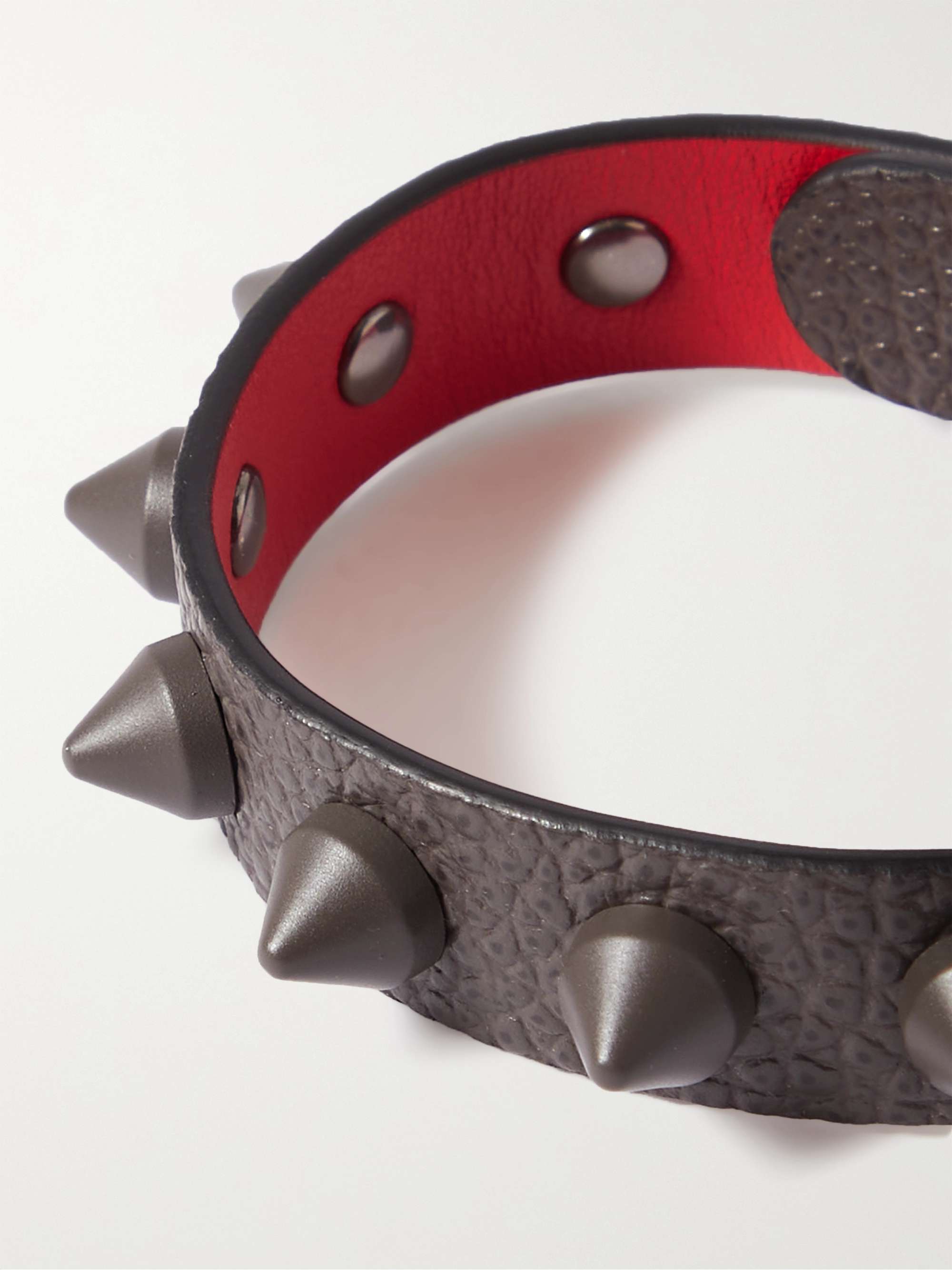 CHRISTIAN LOUBOUTIN Loubilinked Spiked Leather Bracelet