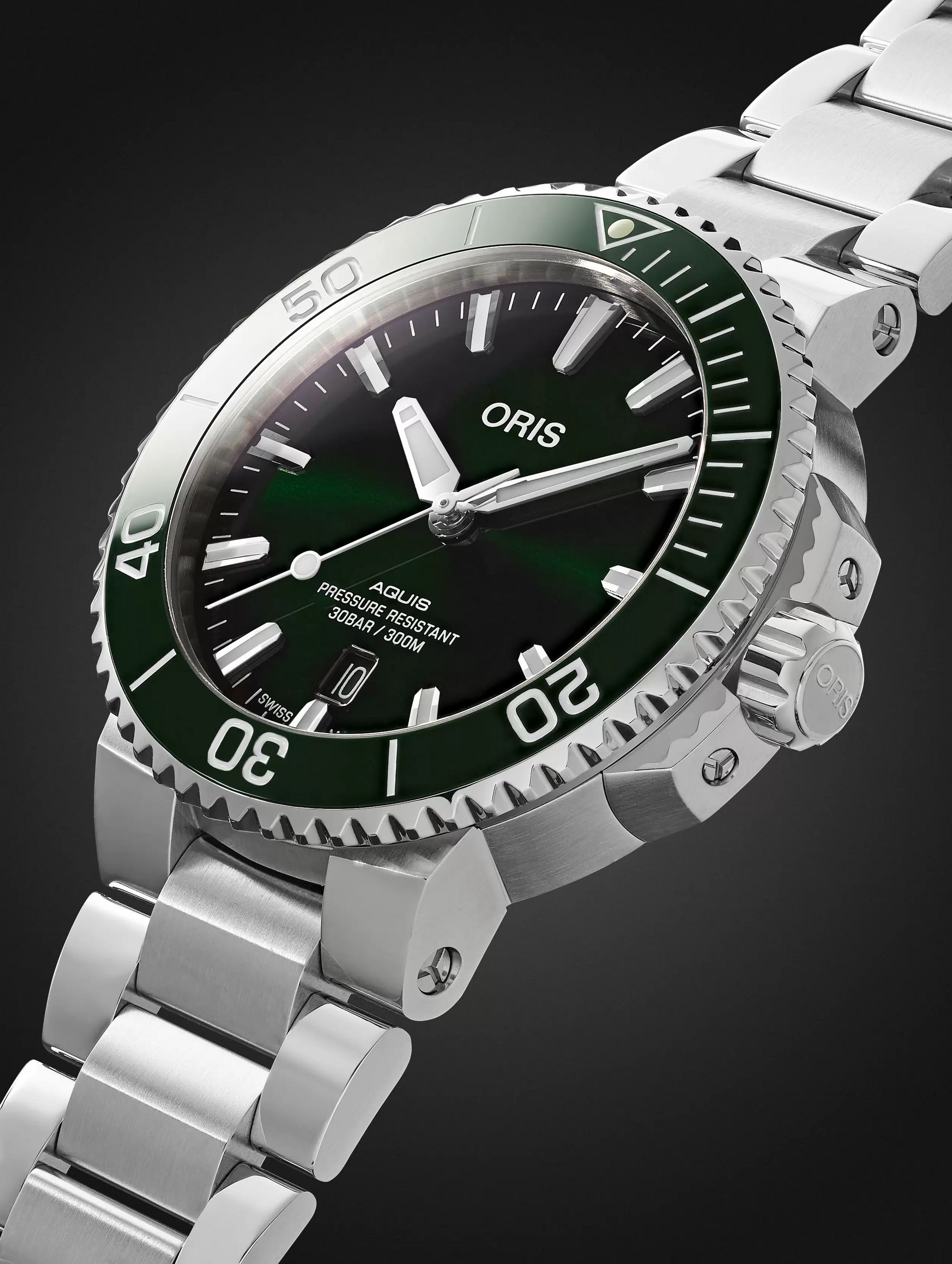 ORIS Aquis Date Automatic 41.5mm Stainless Steel Watch, Ref. No. 01 733 7766 4157-07 8 22 05PEB