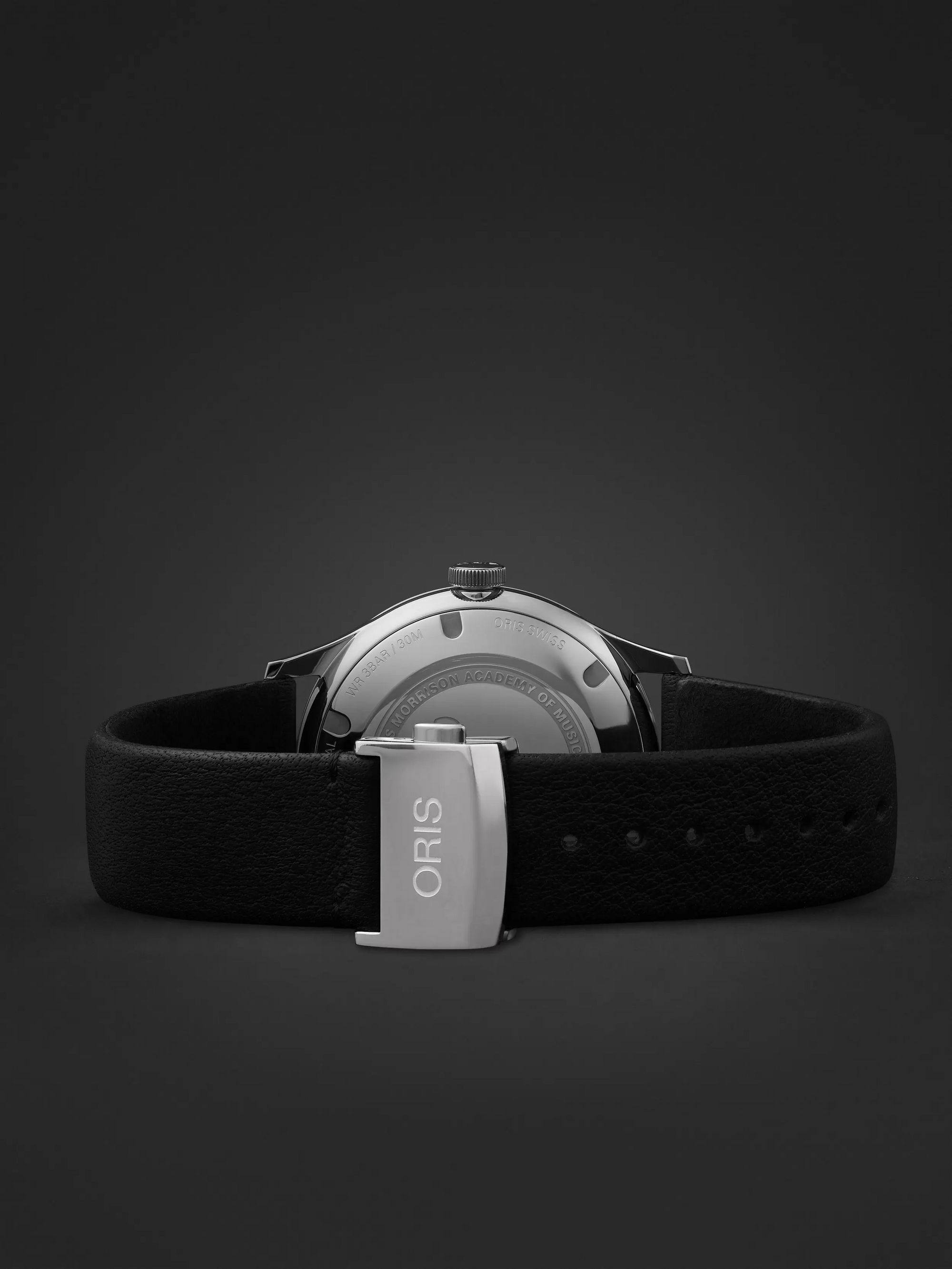 ORIS James Morrison Academy of Music Limited Edition Automatic 38mm Stainless Steel and Leather Watch, Ref. No. 01 733 7762 4085-Set