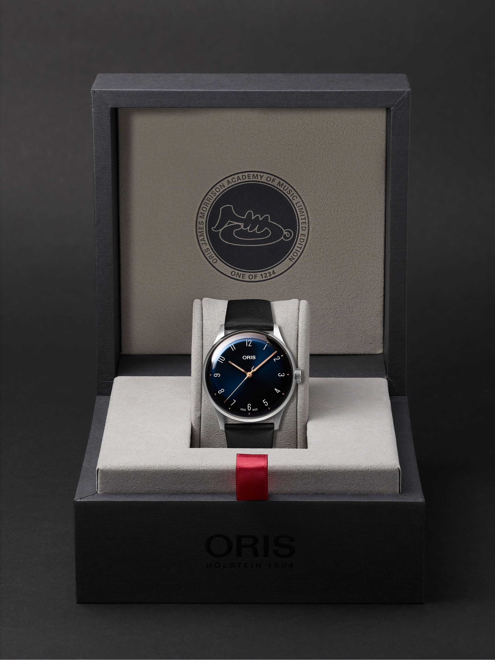ORIS James Morrison Academy of Music Limited Edition Automatic 38mm Stainless Steel and Leather Watch, Ref. No. 01 733 7762 4085-Set