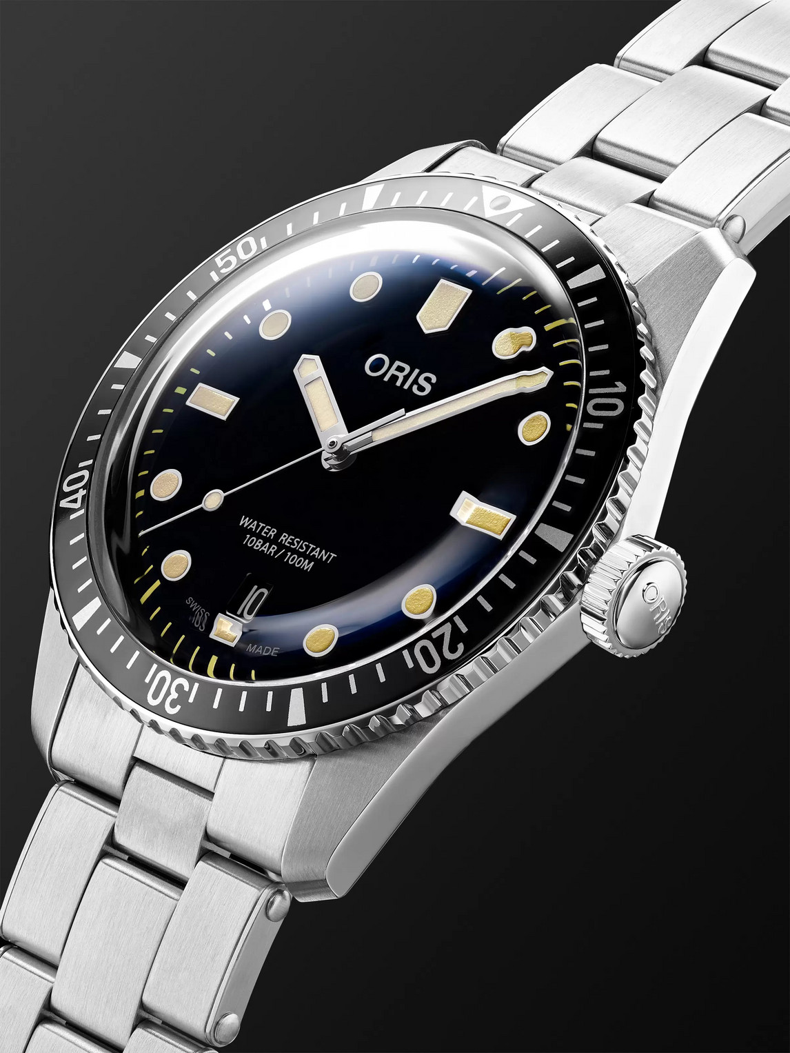 Shop Oris Divers Sixty-five Automatic 40mm Stainless Steel Watch, Ref. No. 01 733 7707 4055-07 8 20 18 In Blue